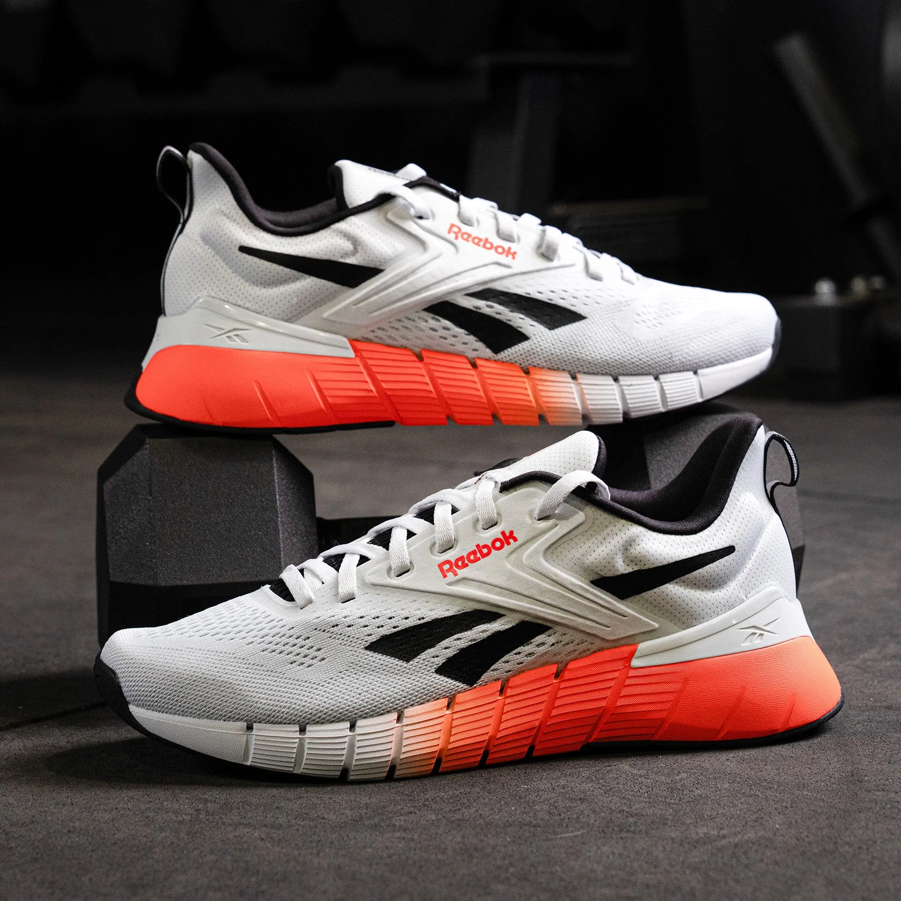 Comfortable PVC-2 Soundproof Nylon Reebok - Nano Gym - Men'S - Moon/Black/Flash Orange