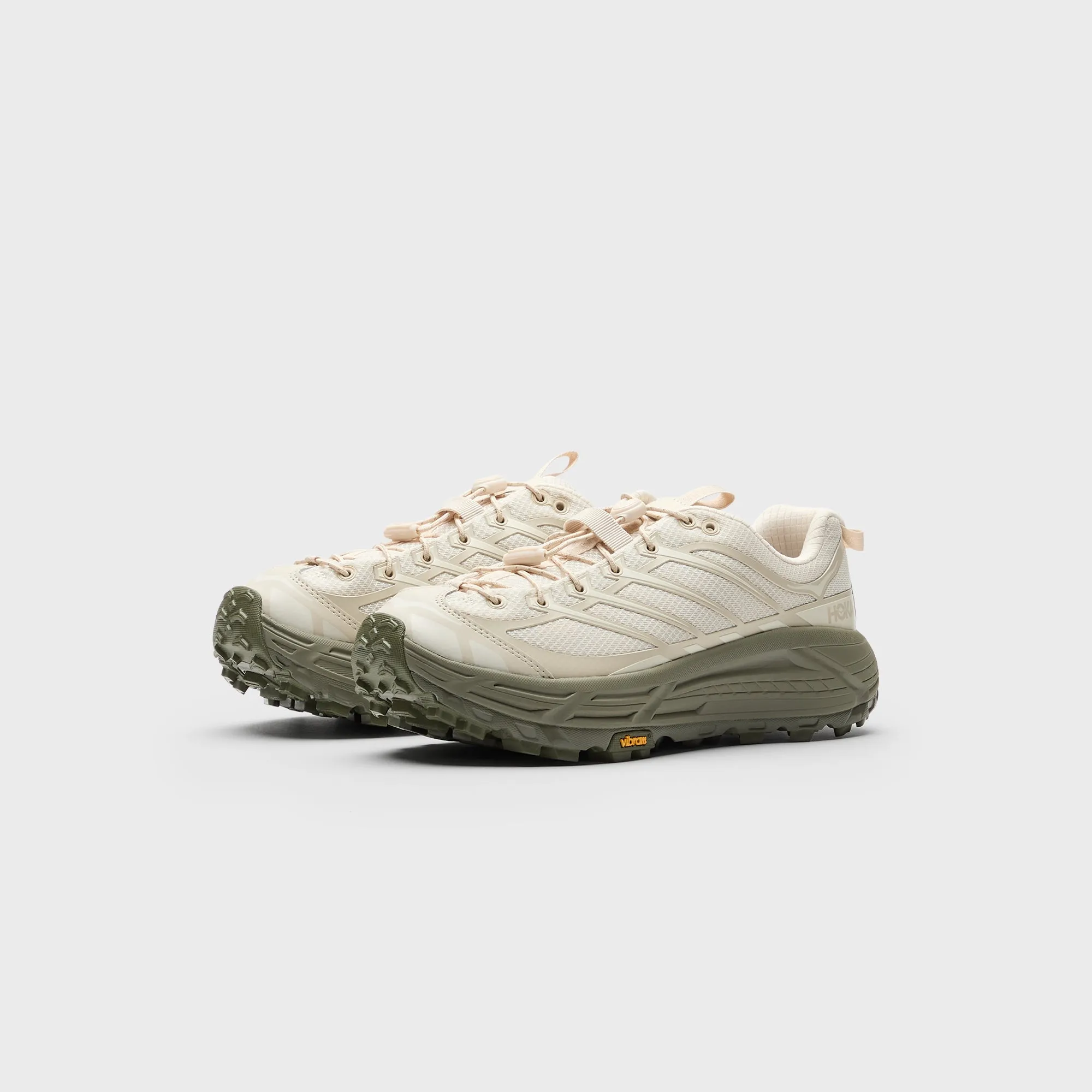 Logically Strap Back Hoka Mafate Three2 - Oat Milk / Eucalyptus