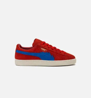 Neutral Tone Adjustable Closure Design Design One Piece Suede Buggy Mens Lifestyle Shoe - Red/Blue
