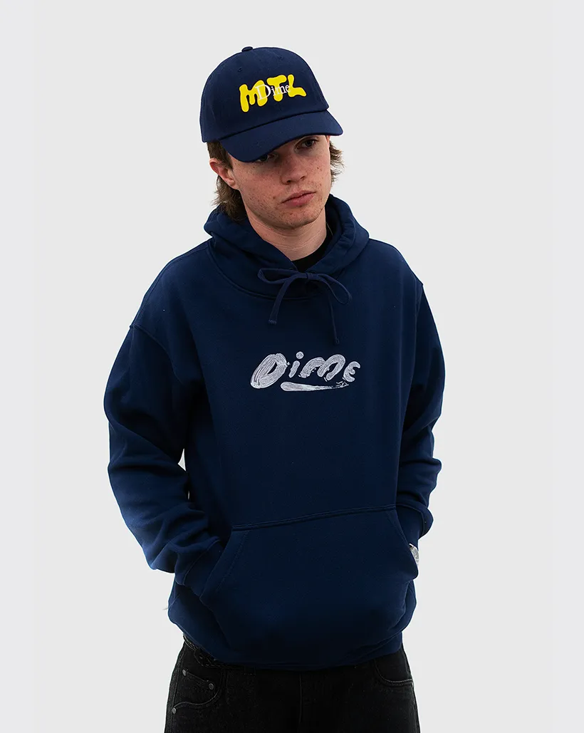 Water-Resistant Coating Comfortable Rabbit Dime Paint Hoodie - Navy