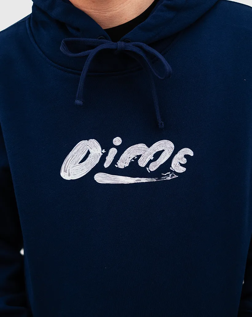 Dime Paint Hoodie - Navy Anti-Monarchy