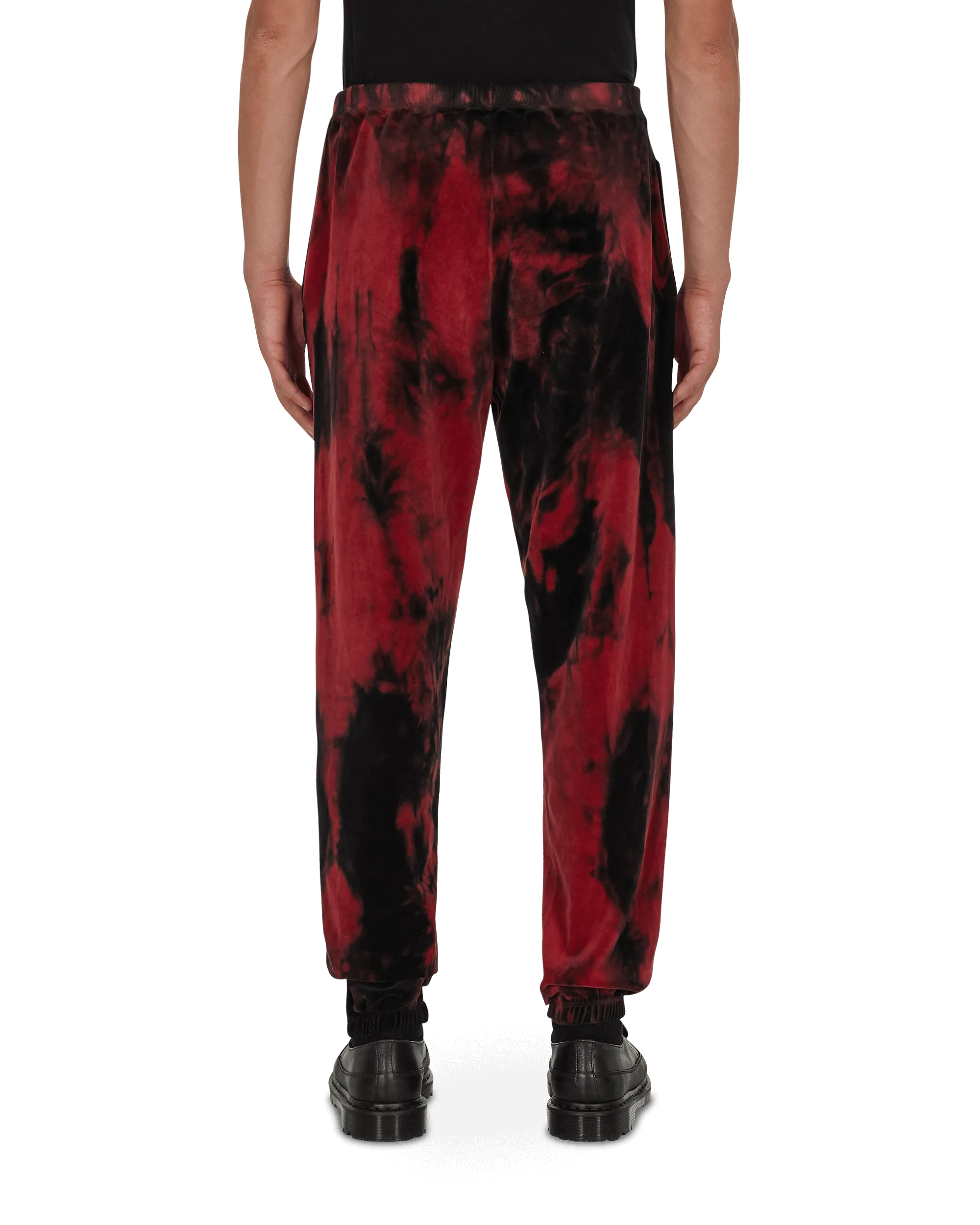 Rhinestone Velour Sweatpants Red Typically