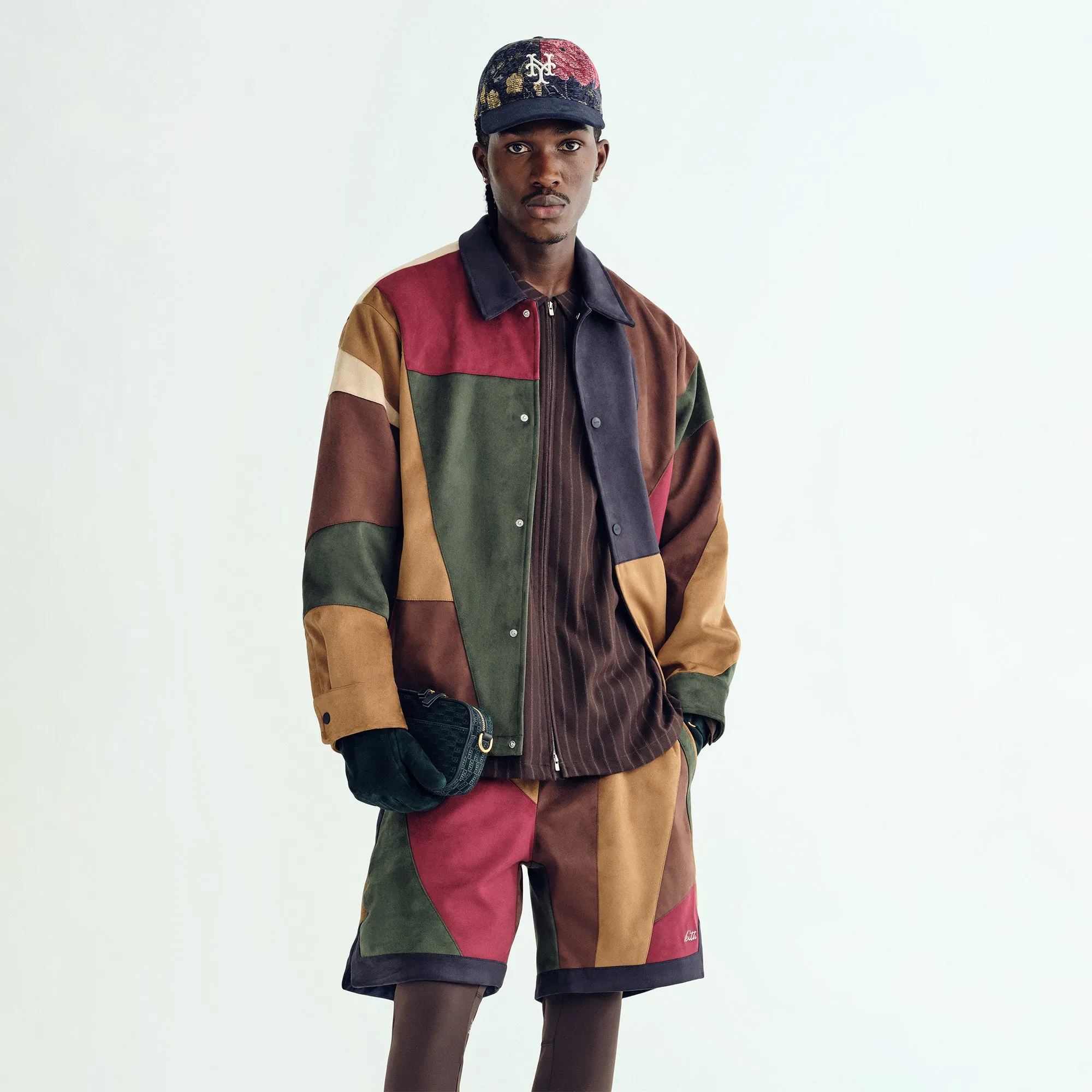 Kith Microsuede Patchwork Pirlo Jacket - Nocturnal Comfortable For Any Lifestyle Comfortable Embroidery