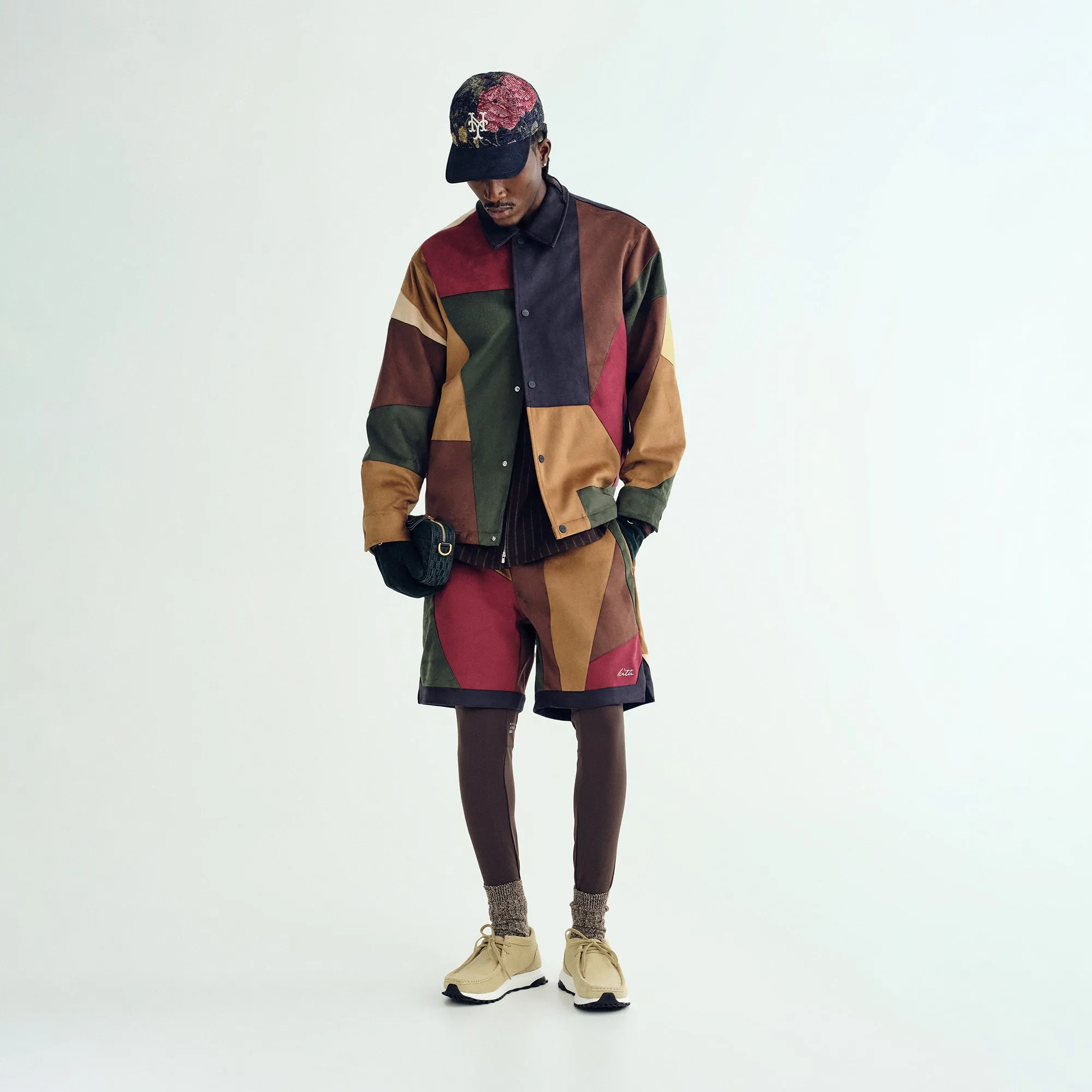 Soft Ear Kith Microsuede Patchwork Pirlo Jacket - Nocturnal