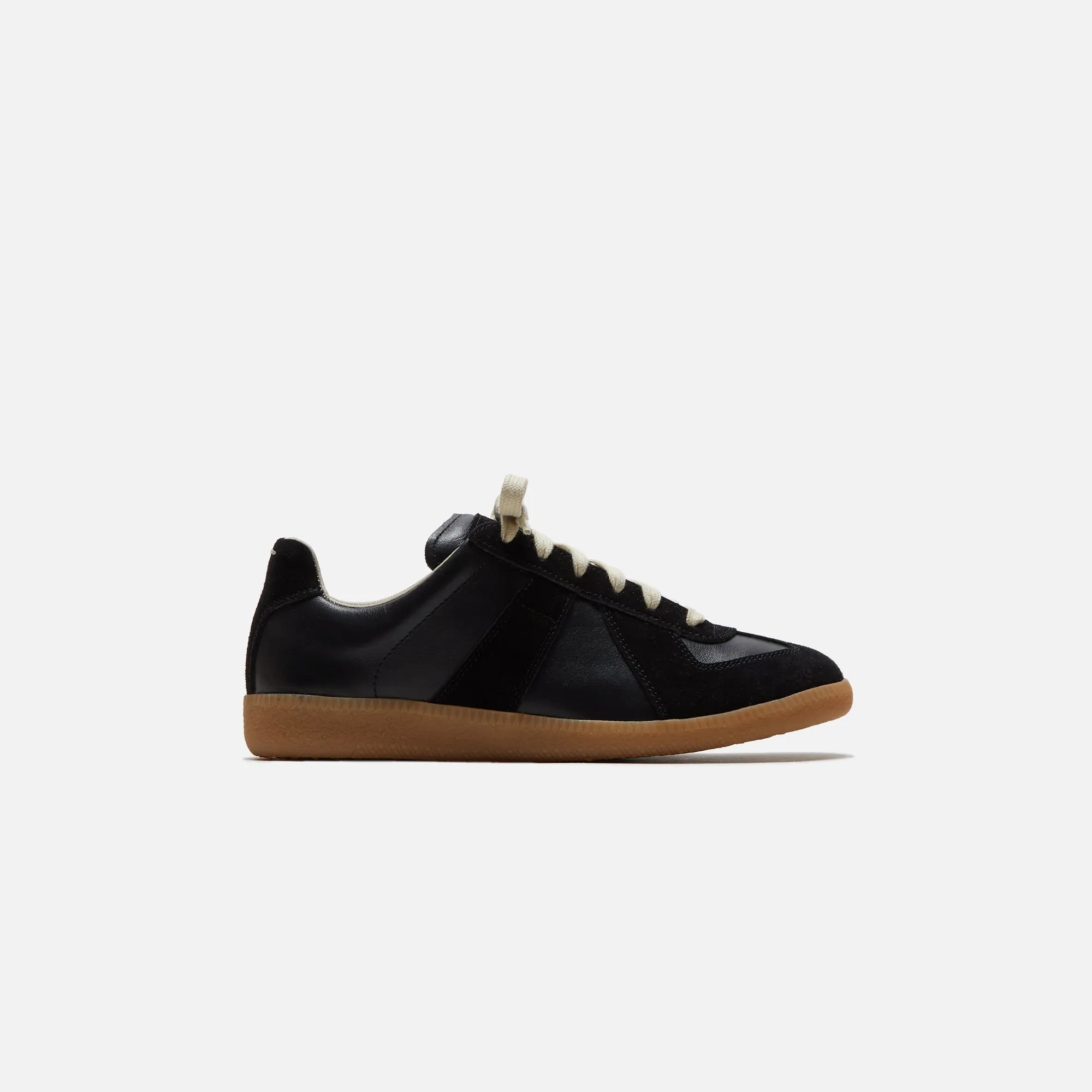 Maison Margiela Wmns Replica Sneakers - Black Leather Boot Shockproof Fabric
