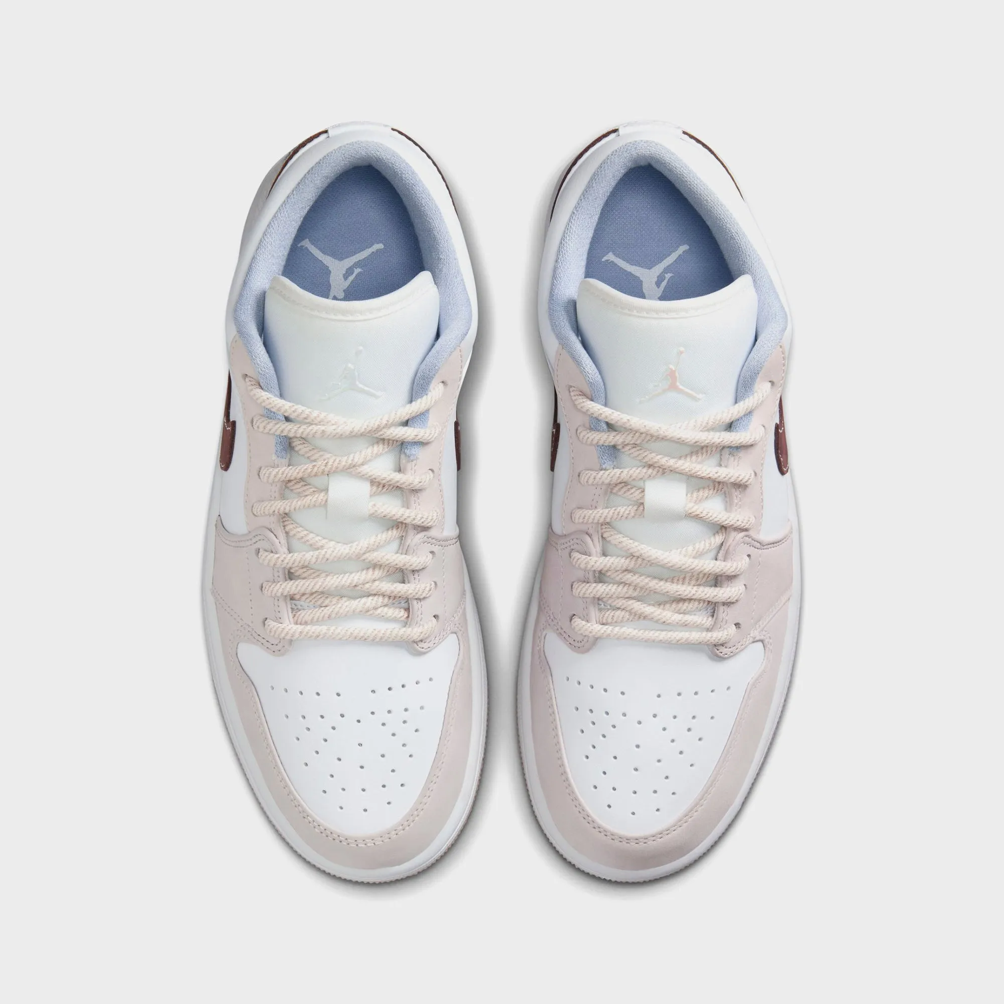 Comfort Ankle Padding Optimal Saturation Nike Wmns Air Jordan 1 Low - White / Light Soft Pink / Ironstone