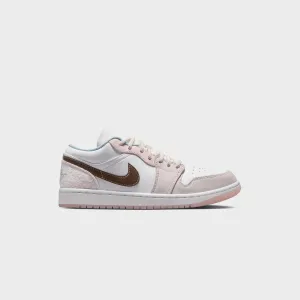 Nike Wmns Air Jordan 1 Low - White / Light Soft Pink / Ironstone Slip-Resistant Function