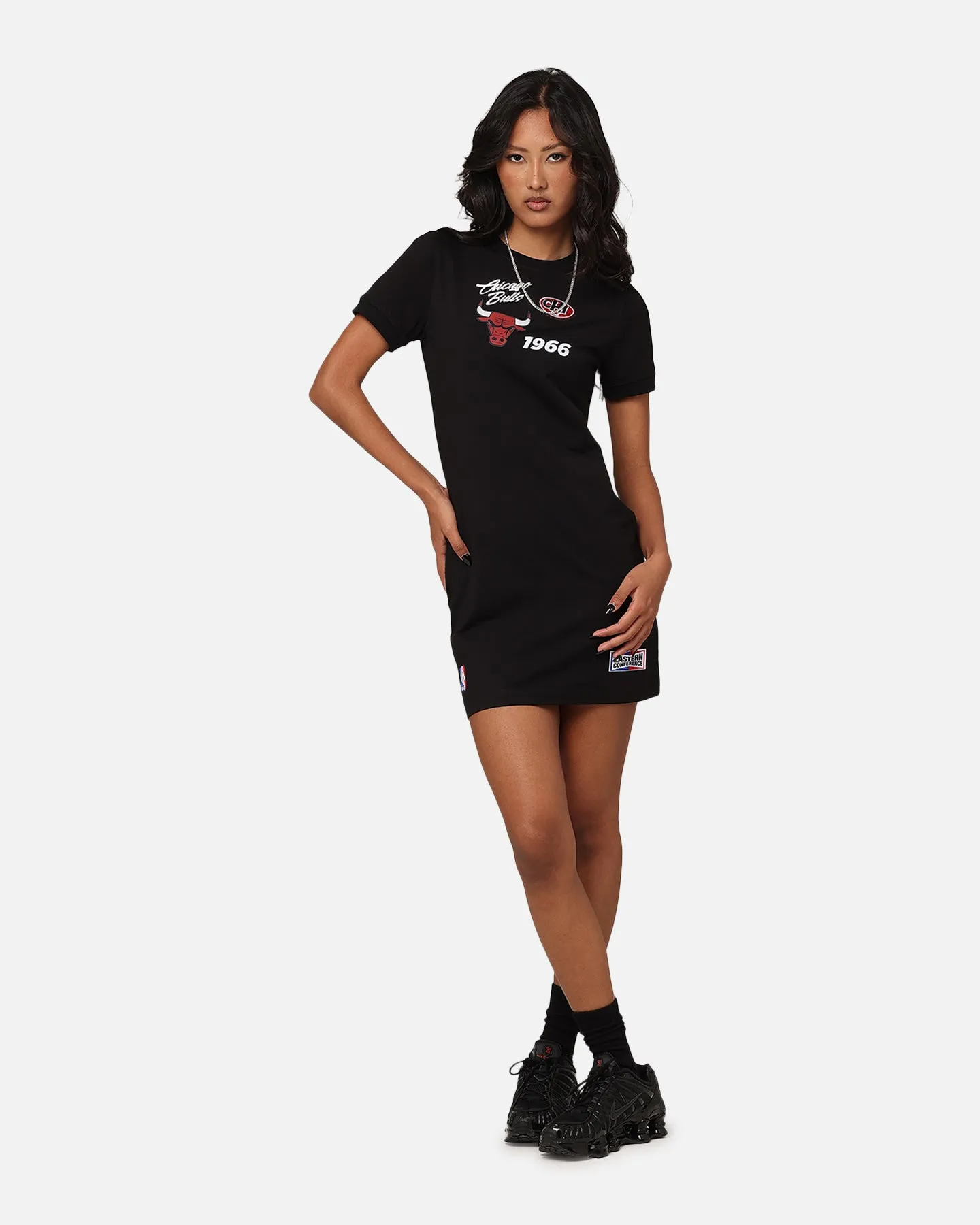 Pro Standard Women'S Chicago Bulls Bodycon Mini Dress Black Comfortable Details