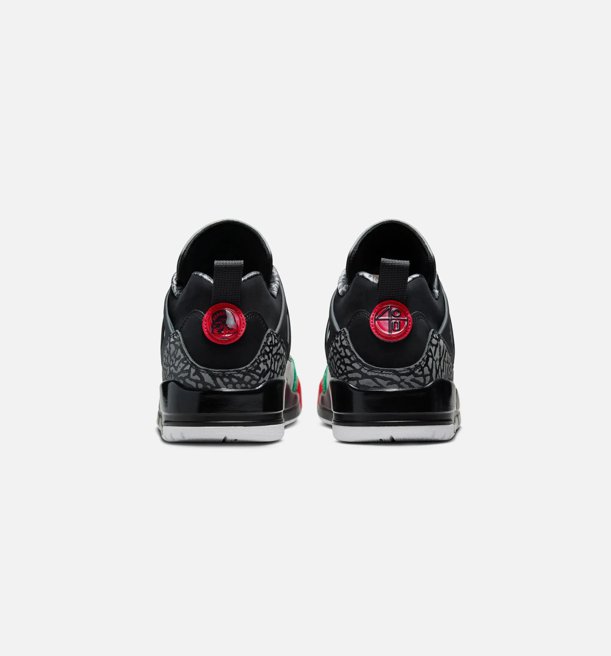 Spizike Low Mens Lifestyle Shoe - Black/Classic Green/White/Varsity Red Comfortable Lace Up Sneakers