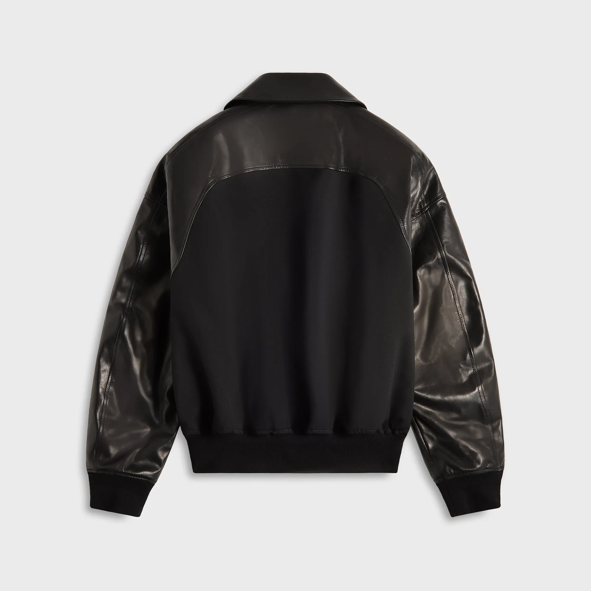 Jil Sander Blouson 93 Leather - Black Simple Varsity Jacket Shorts