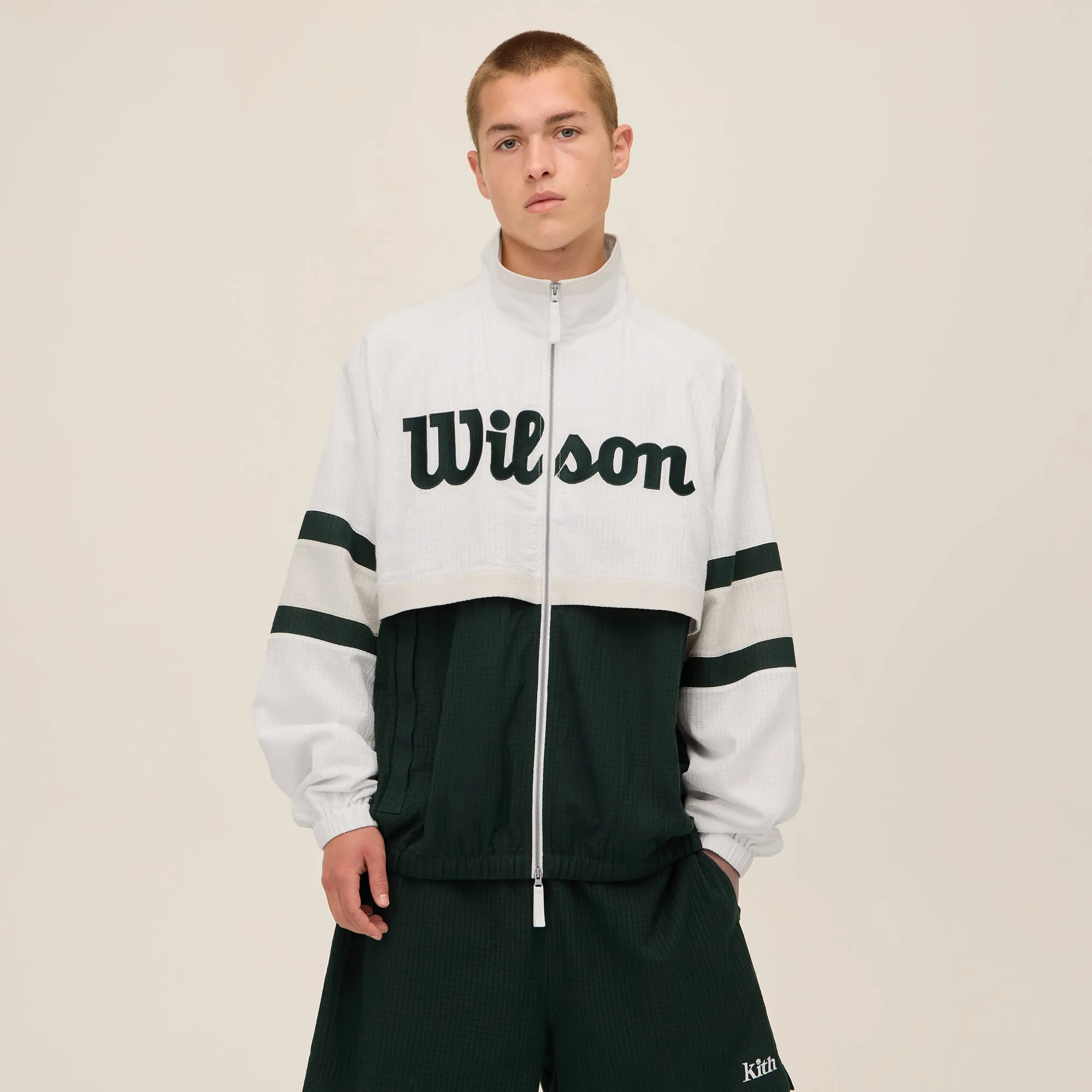 Faux - Cashmere Choice Kith For Wilson Dobby Track Jacket - White