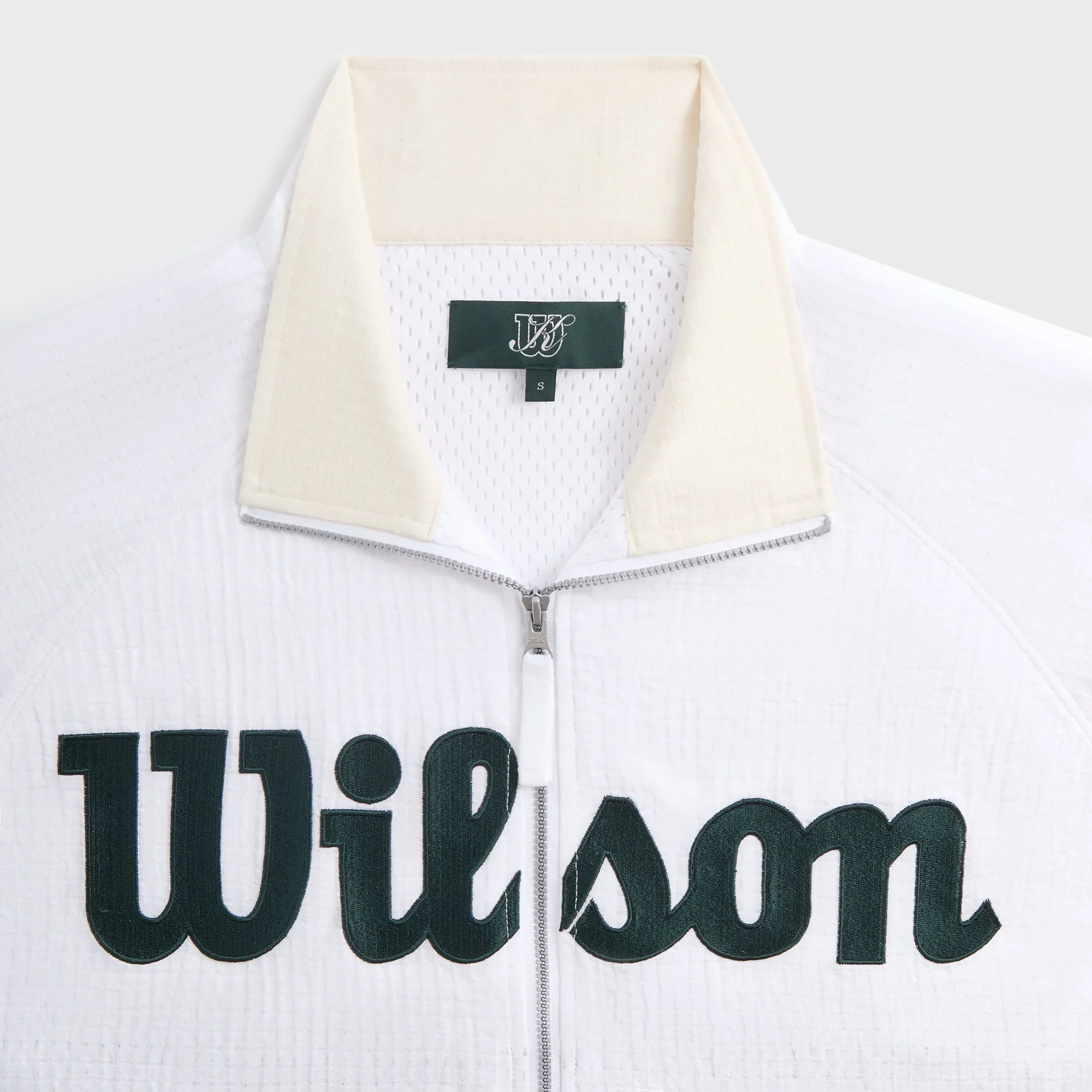 Kith For Wilson Dobby Track Jacket - White French Terry Newsboy Cap Socks