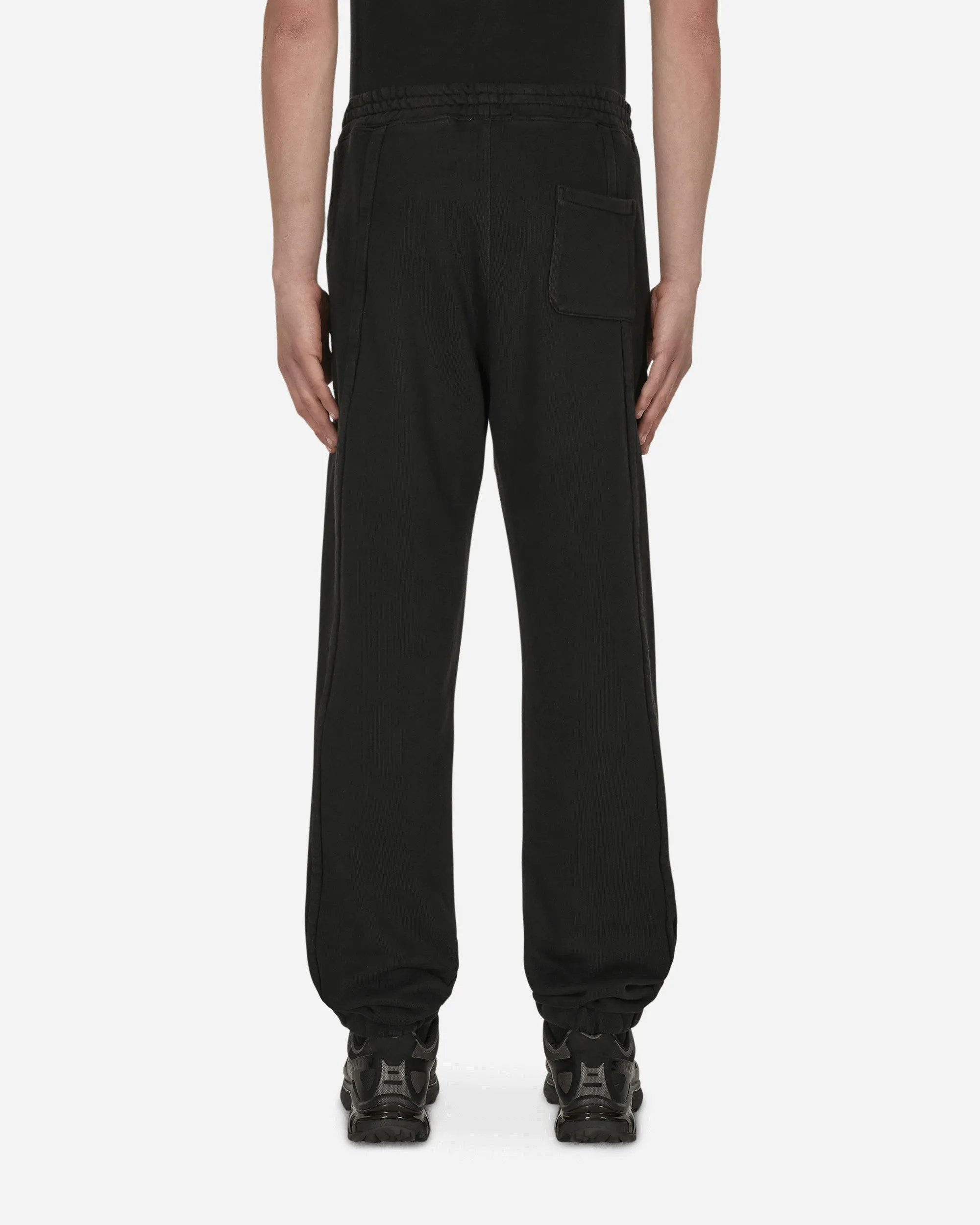 Comfortable Fasteners Comfortable Back Design Panel Basic Sweatpants Black