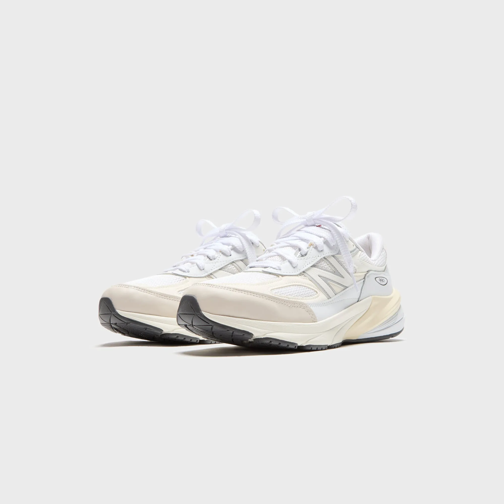 Durable Construction Treatment Wide Foot Design New Balance Made In Usa 990V6 - White / Sea Salt