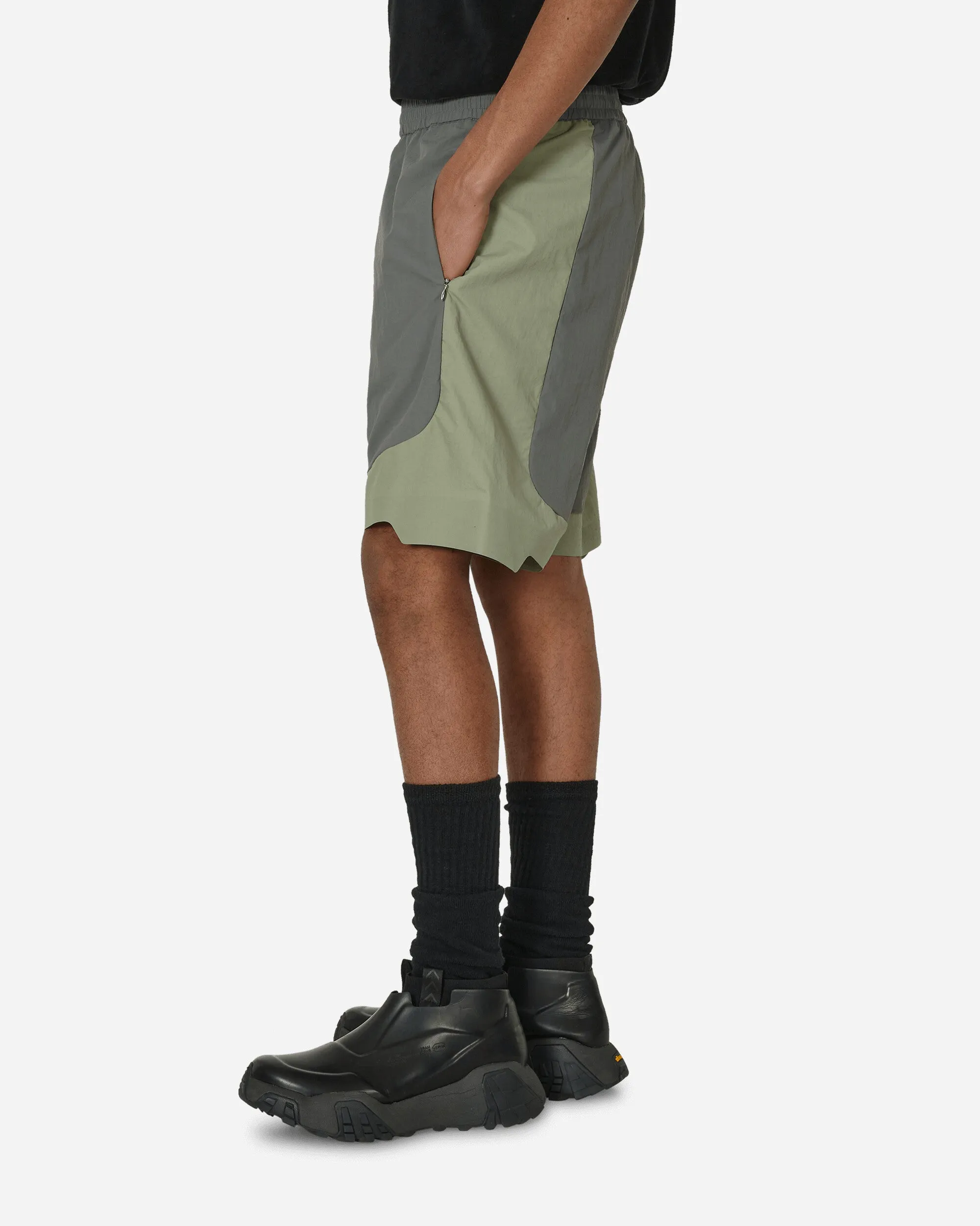 Nylon Shorts Grey / Green No-Slip