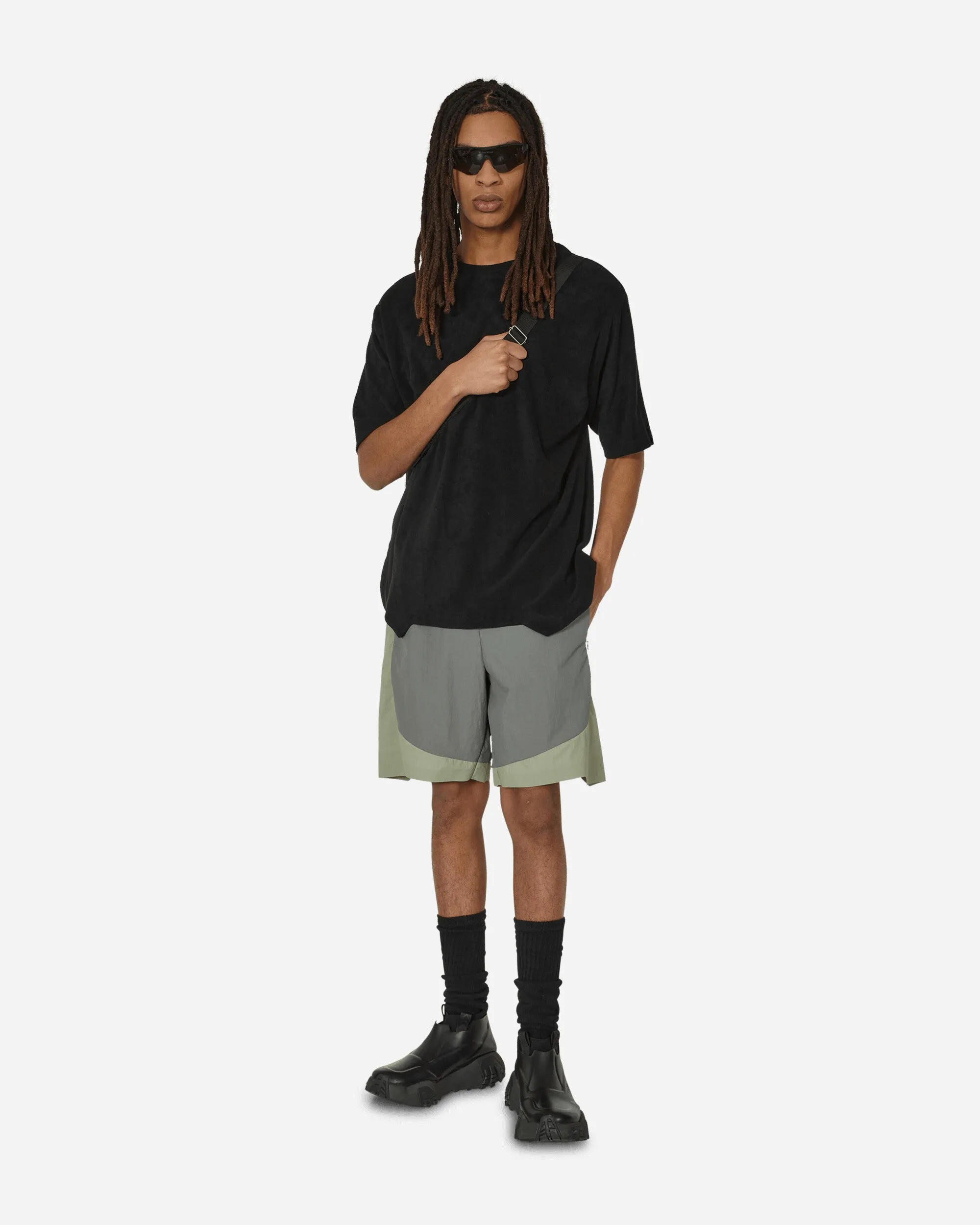 Nylon Shorts Grey / Green Yoga