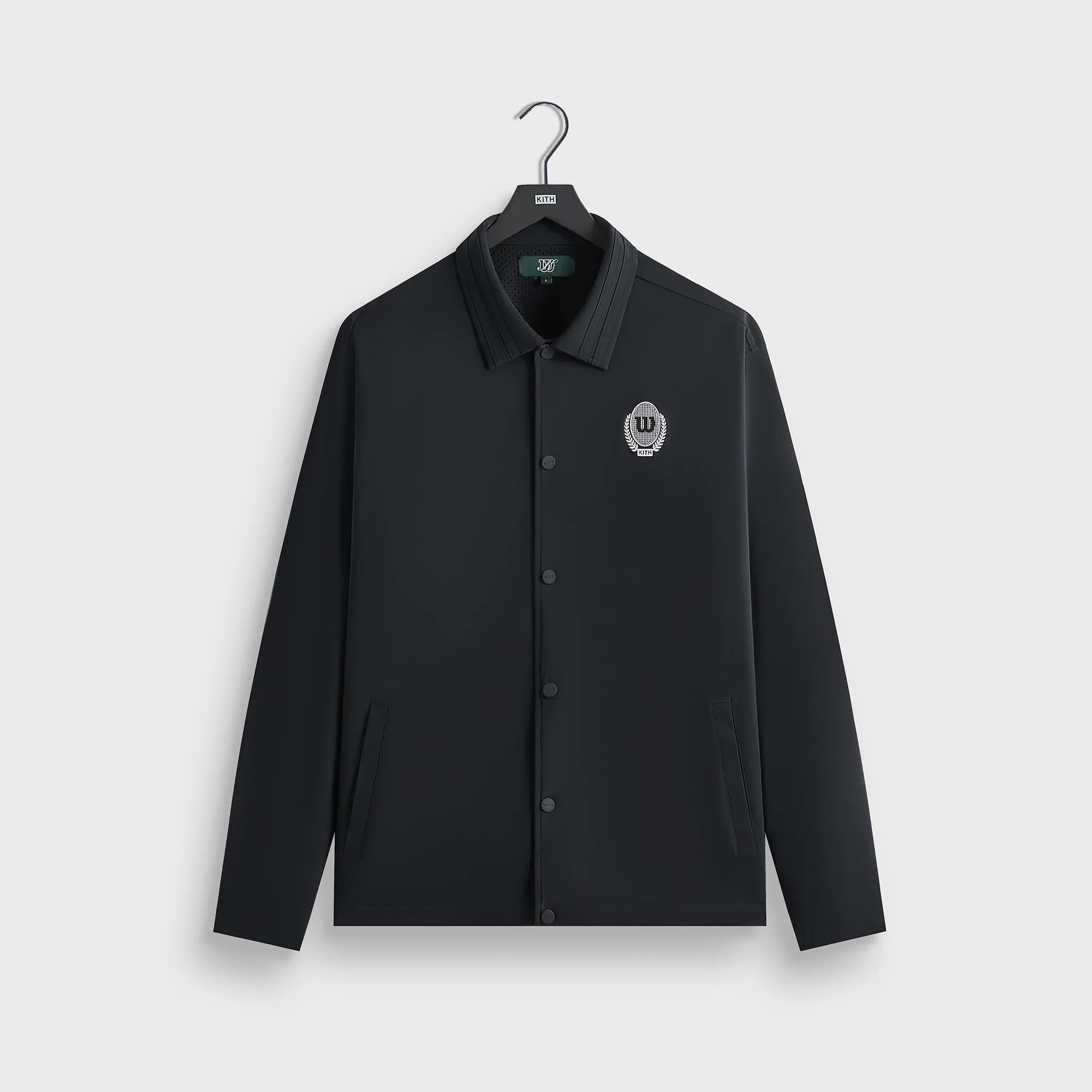 Kith For Wilson Coaches Jacket - Black Makeup Remover Woven Structure