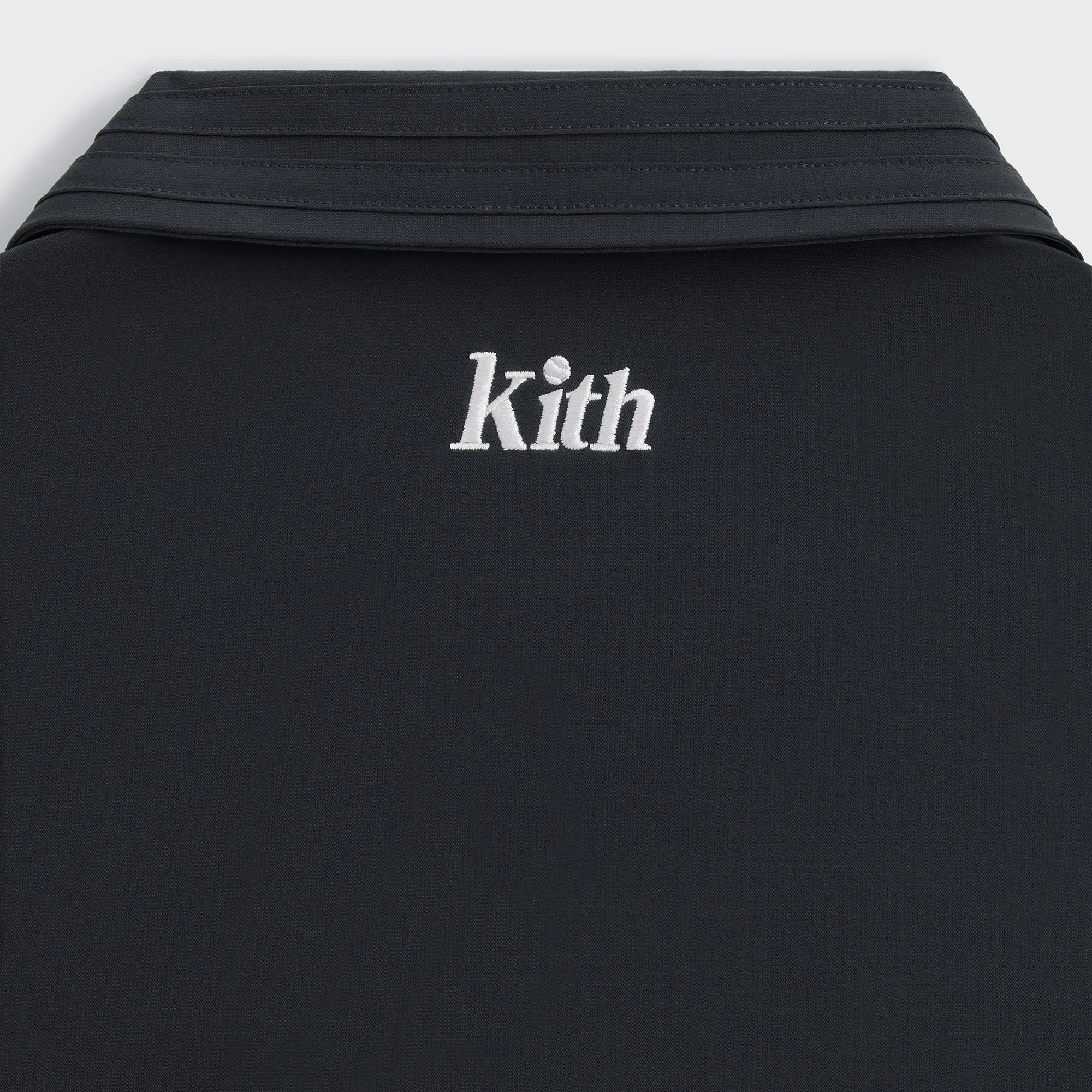 Anti-Fake Challenge Cutout Design Waist Kith For Wilson Coaches Jacket - Black