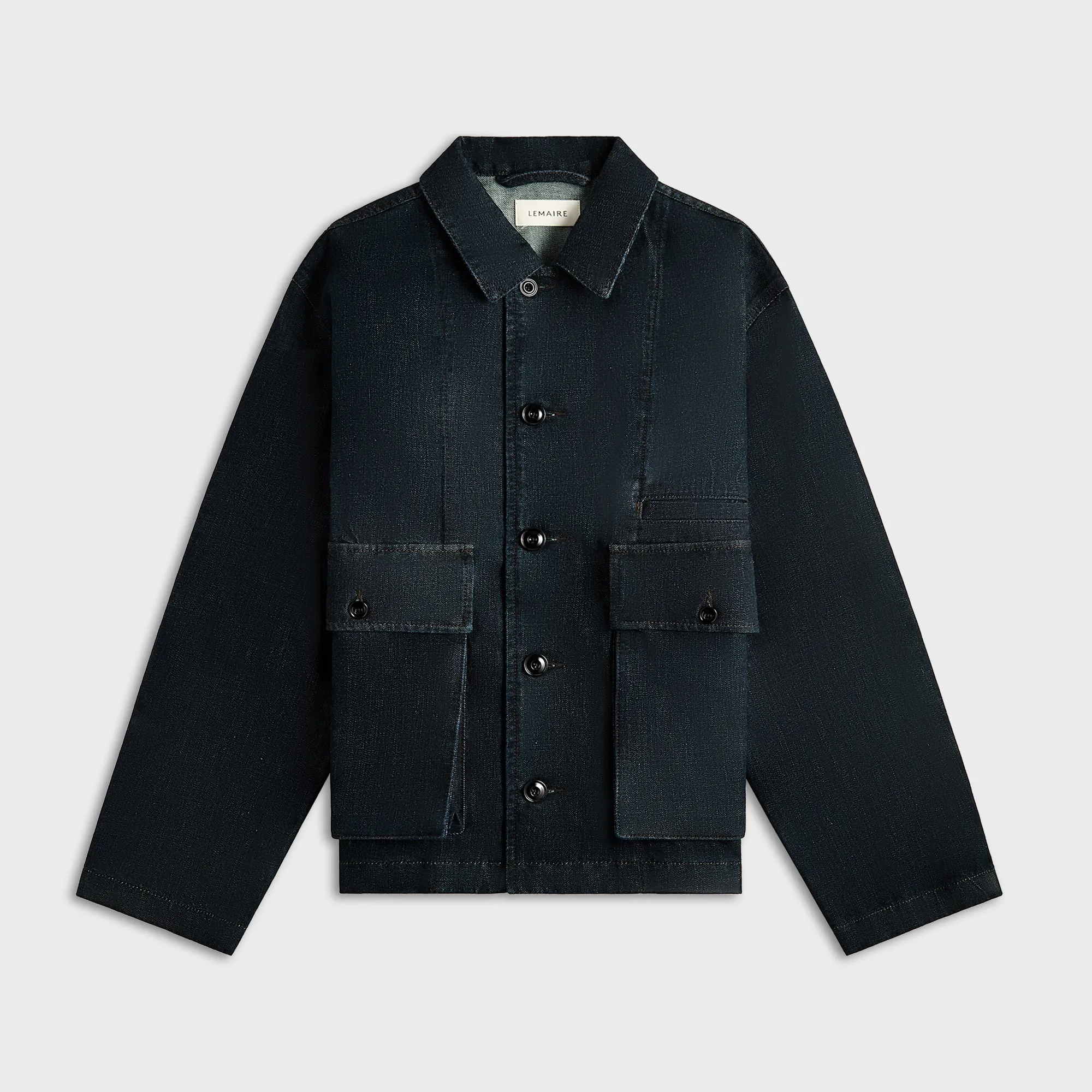 Lemaire Boxy Jacket - Denim Indigo Comfortable Sphere Concept