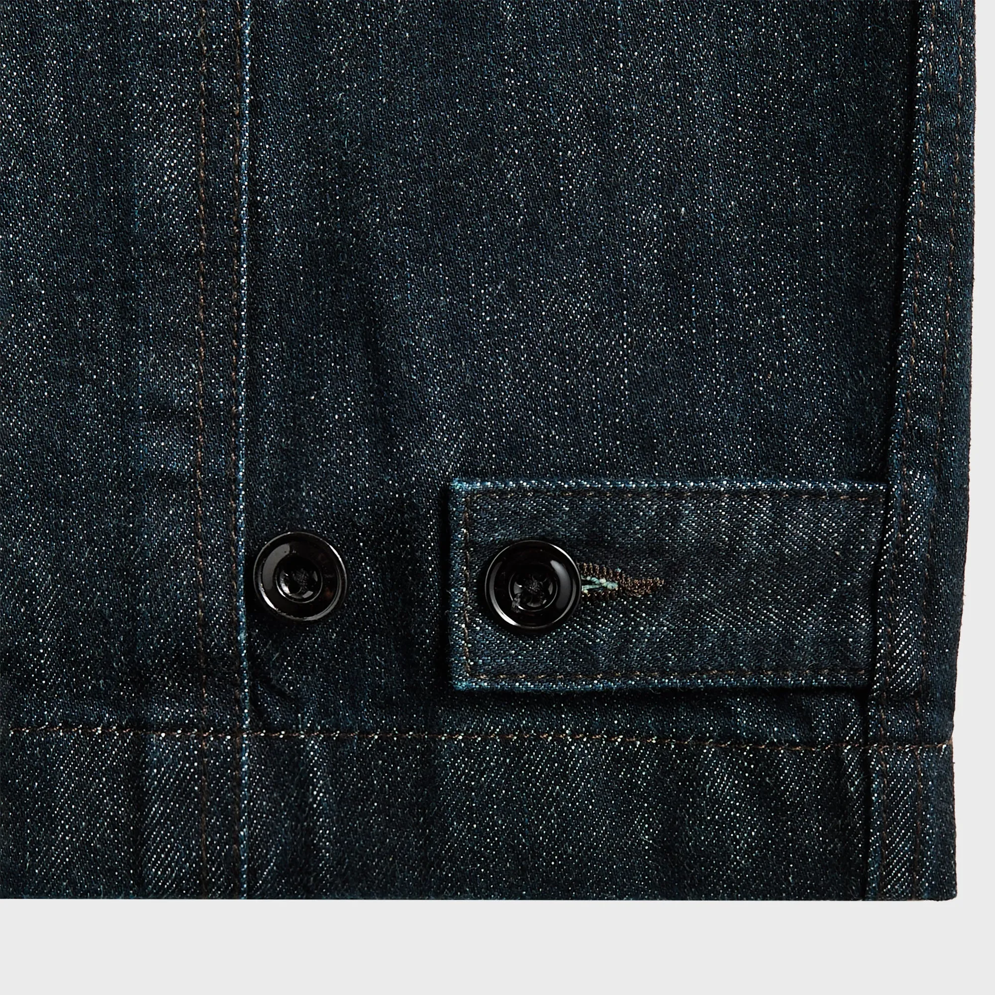 Lemaire Boxy Jacket - Denim Indigo Anti - Democracy Comfort Toe Box