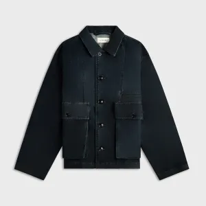 Lemaire Boxy Jacket - Denim Indigo Comfortable Sphere Concept