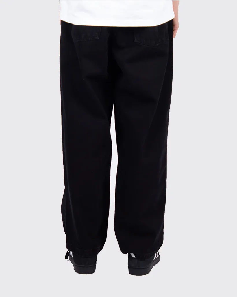 Windproof Back Polar Big Boy Jeans - Pitch Black