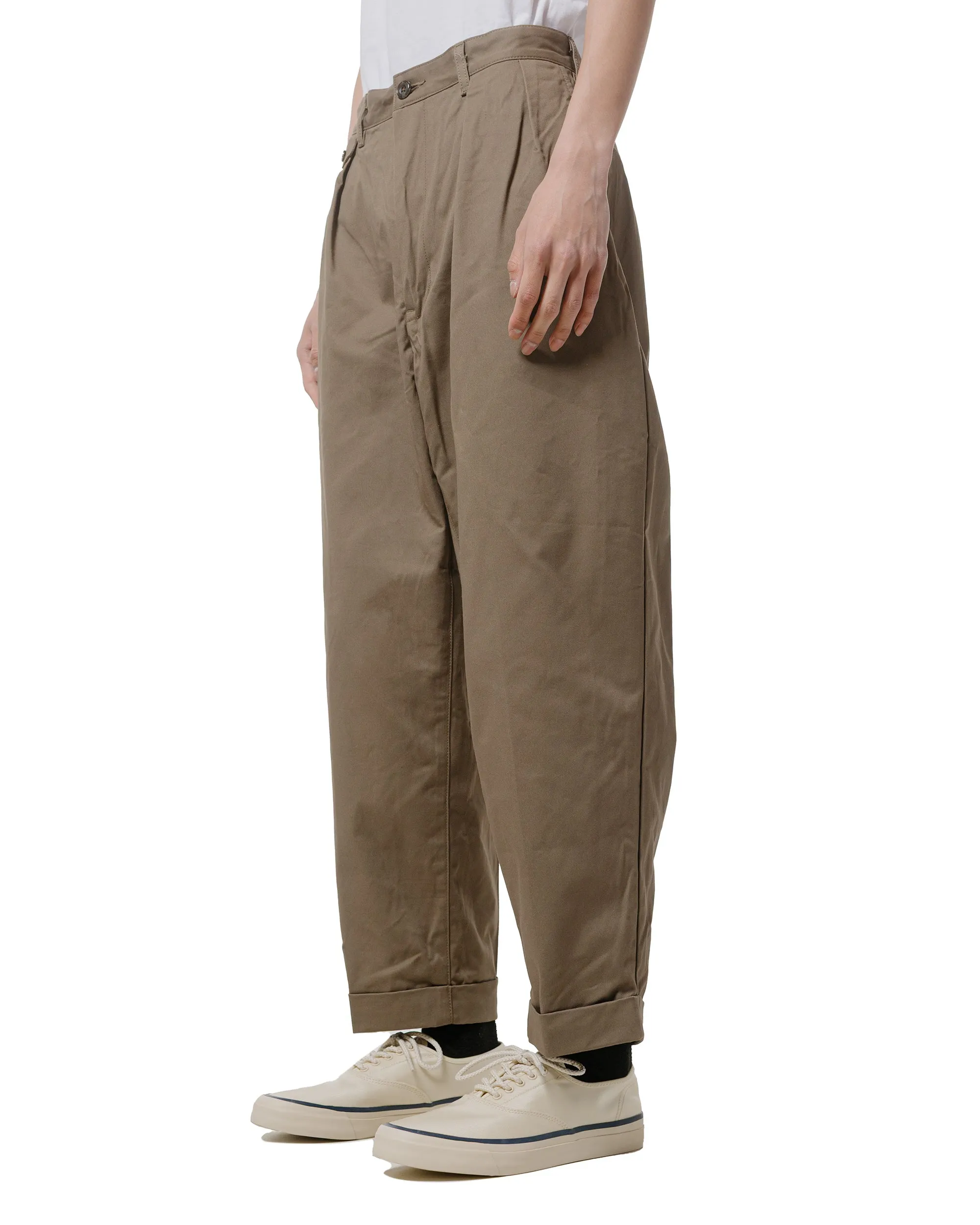 Beams Plus 2Pleats Twill Olive Bikinis Layer