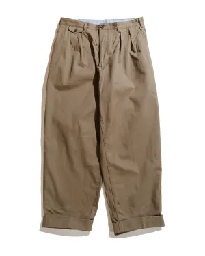 Beams Plus 2Pleats Twill Olive White Label