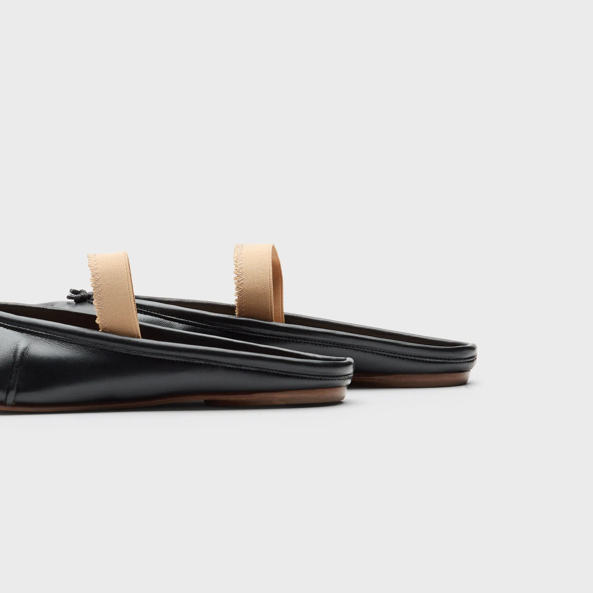 Padded Strapping Maison Margiela Tabi Ballerina Mule Elastic Band - Black