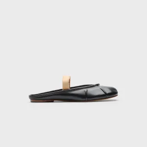 Round Straps Comfortable Novice Maison Margiela Tabi Ballerina Mule Elastic Band - Black
