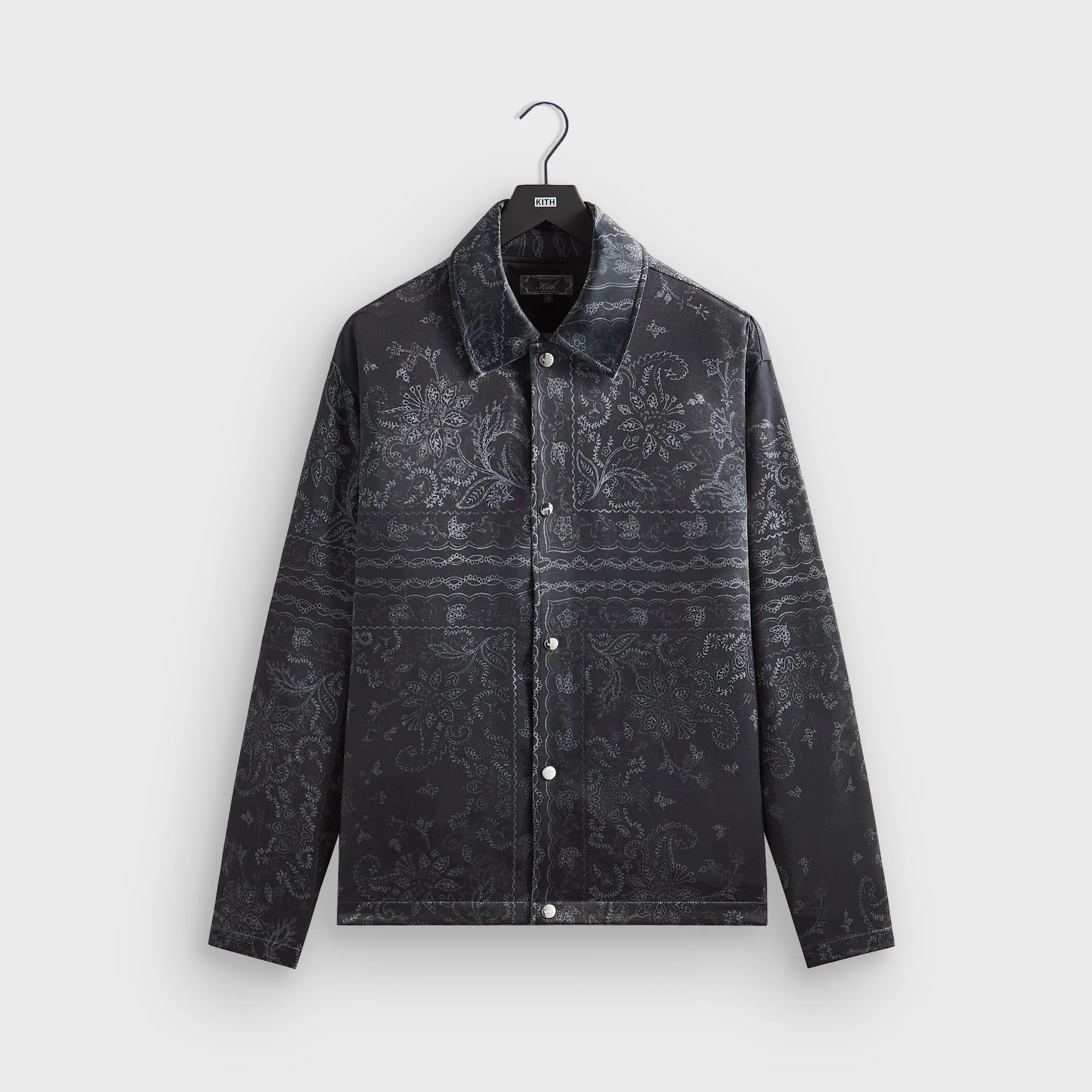 Kith Panelled Bandana Long Sleeve Coaches Jacket - Black Smooth Feel Flip - Flops