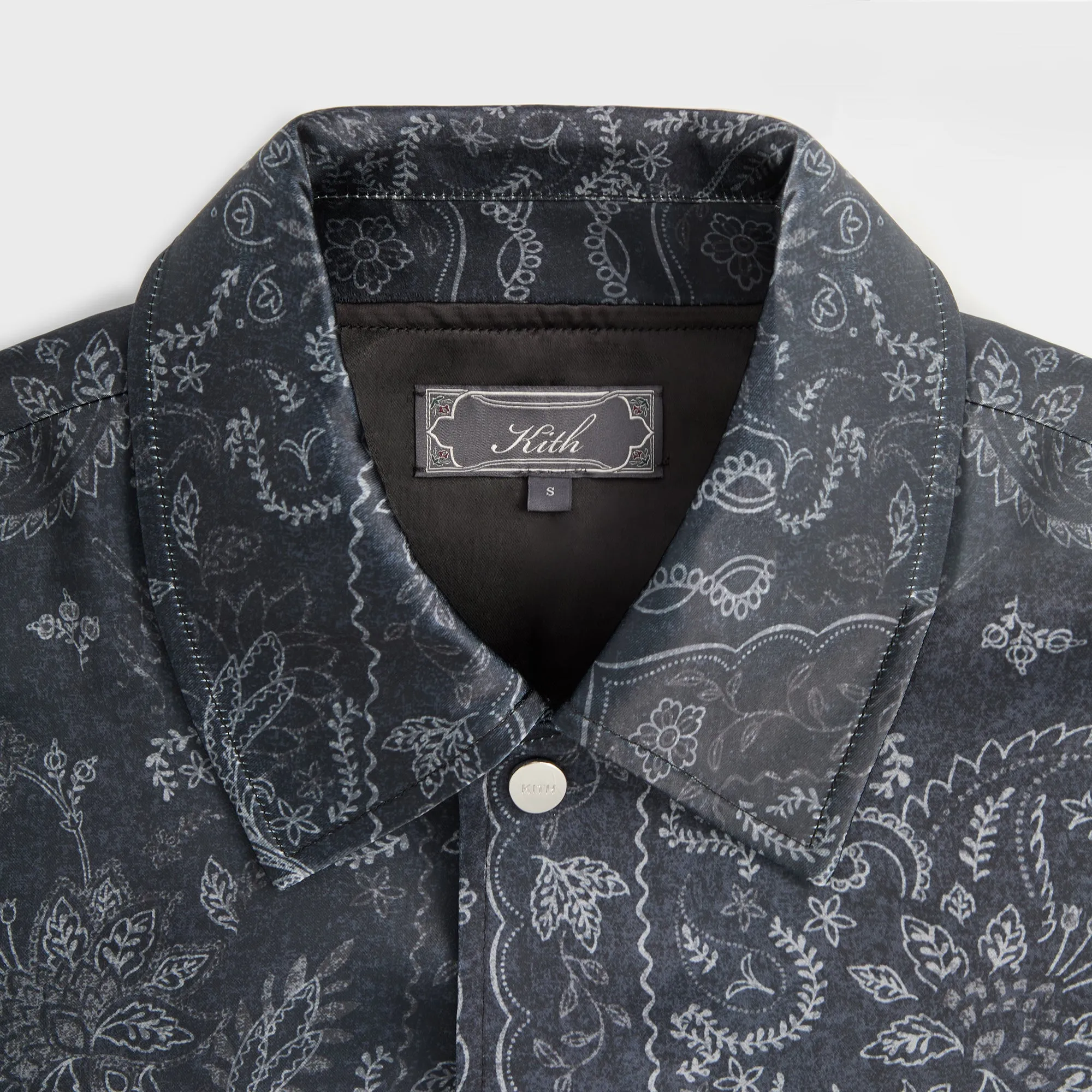 Kith Panelled Bandana Long Sleeve Coaches Jacket - Black Padded Knees