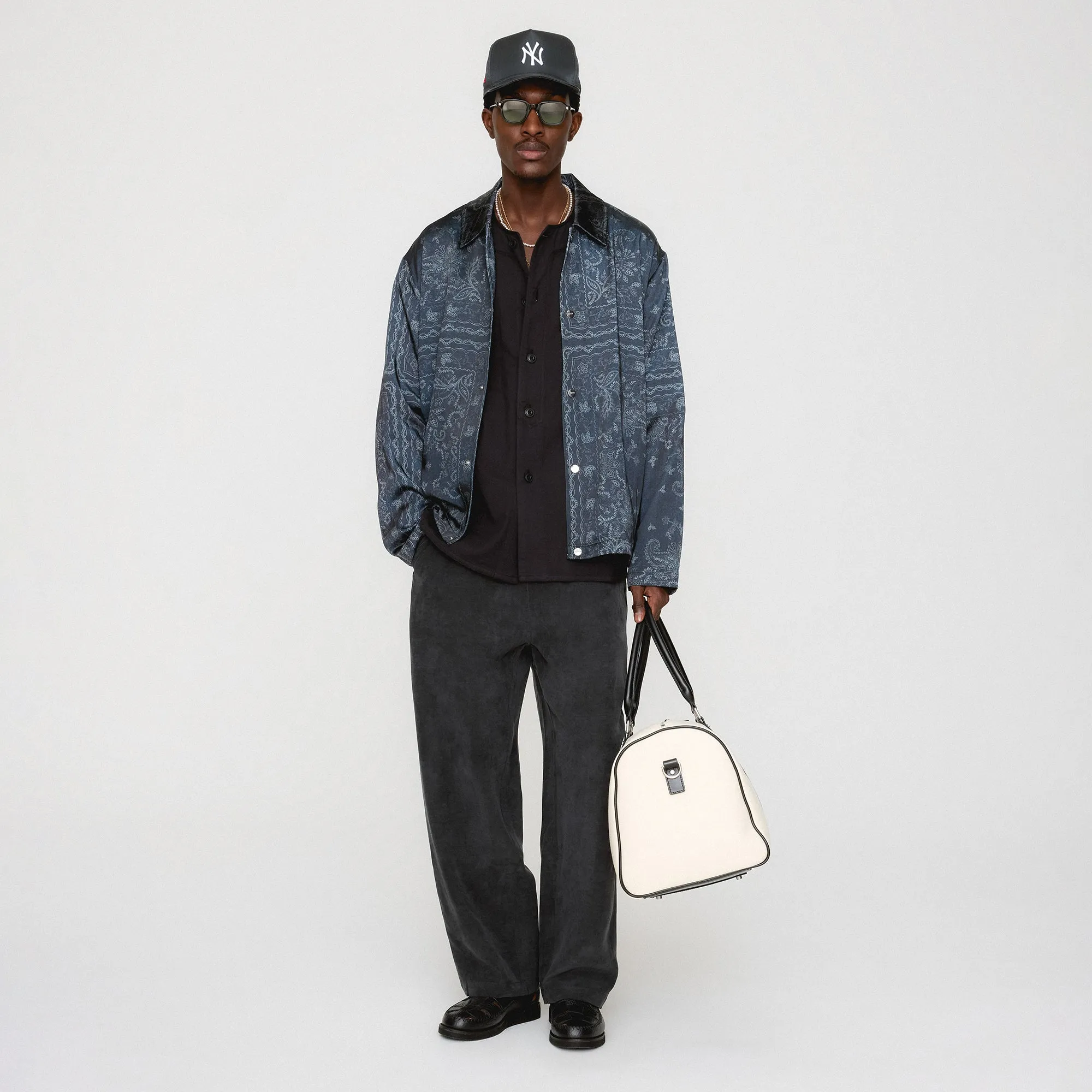 Kith Panelled Bandana Long Sleeve Coaches Jacket - Black Comfortable Magnitude