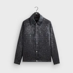 Kith Panelled Bandana Long Sleeve Coaches Jacket - Black Smooth Feel Flip - Flops