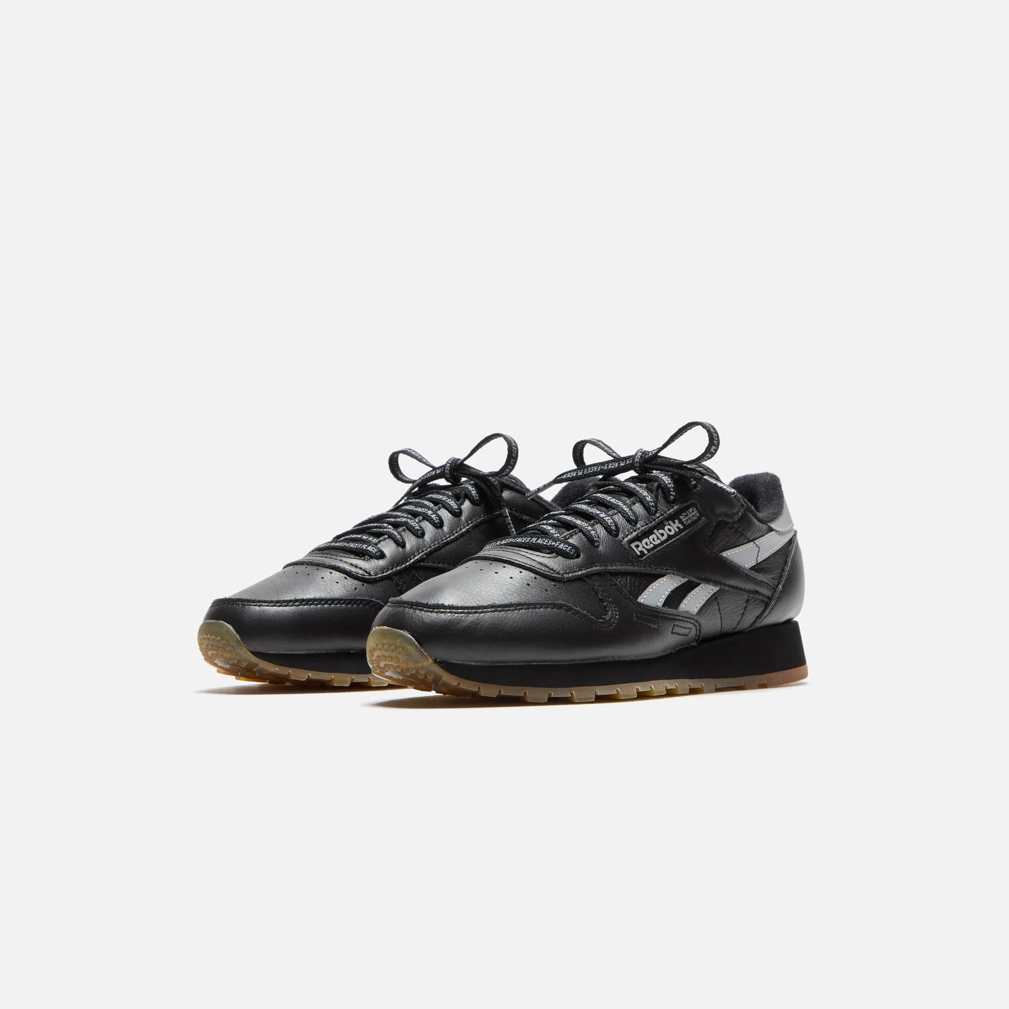 Performance - Based Reebok X Place Faces Classic Leather - Black / Silver