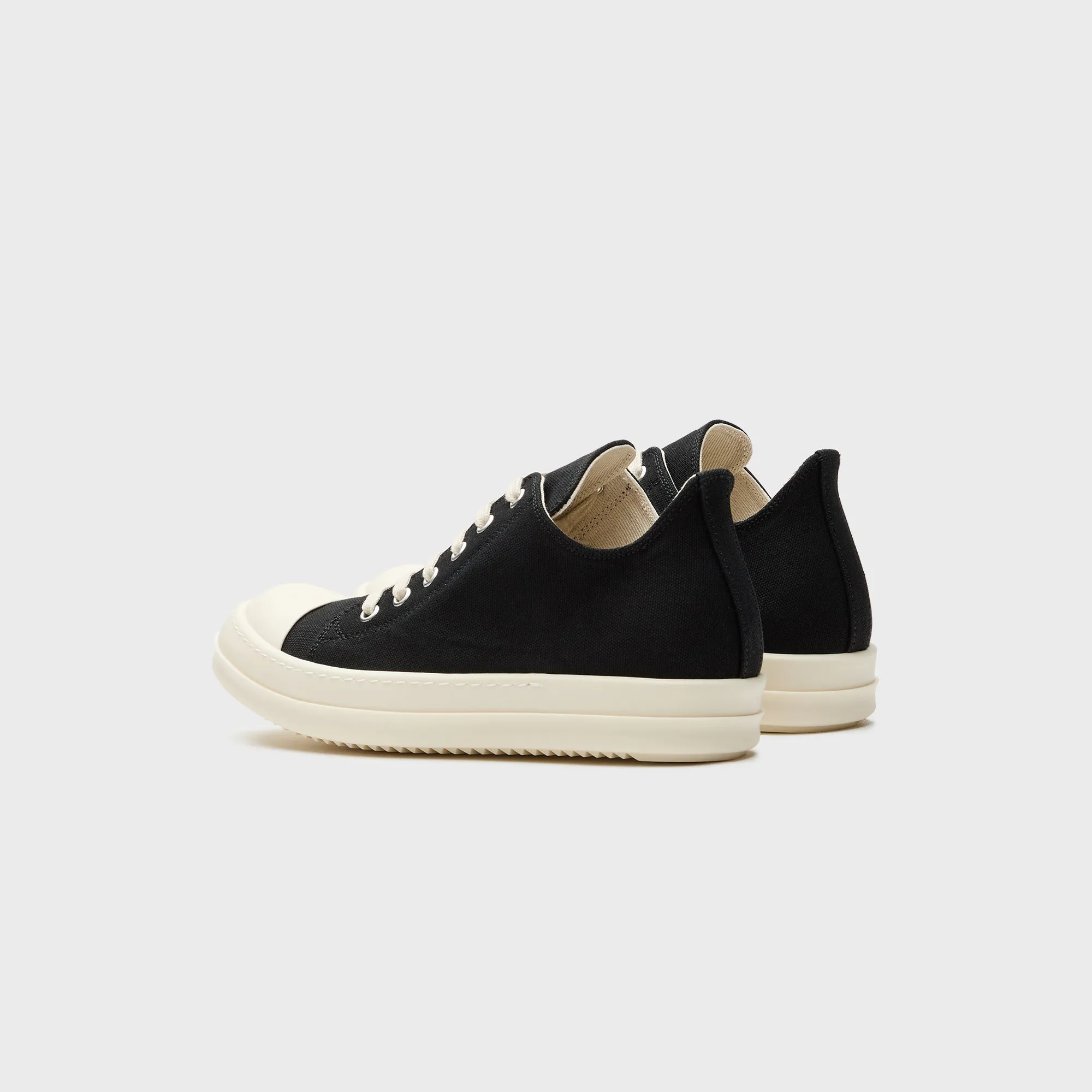 Comfortable Paisley Slippers Rick Owens Wmns Low Sneaks Scarpe - Black / Milk