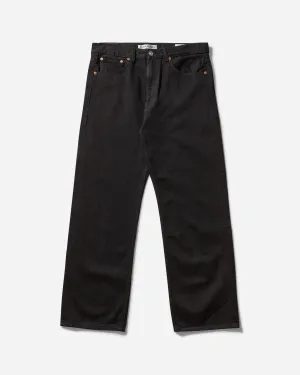 Wood Grain Print Recliner Men'S Third Cut Jeans Black Selvedge