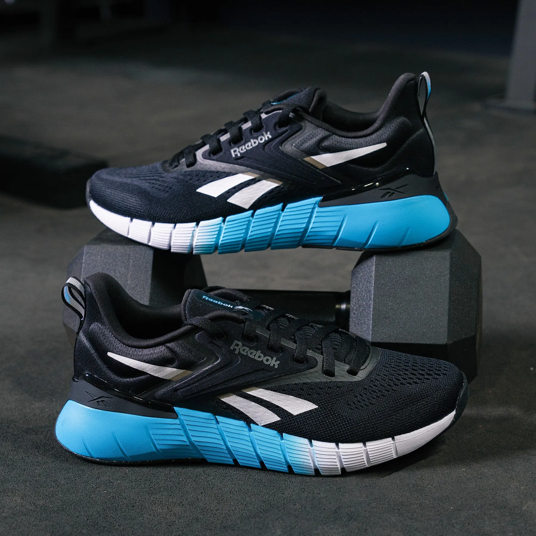 Reebok - Nano Gym - Men'S - Black/White/Future Cyan "Rural Flats Crocheted