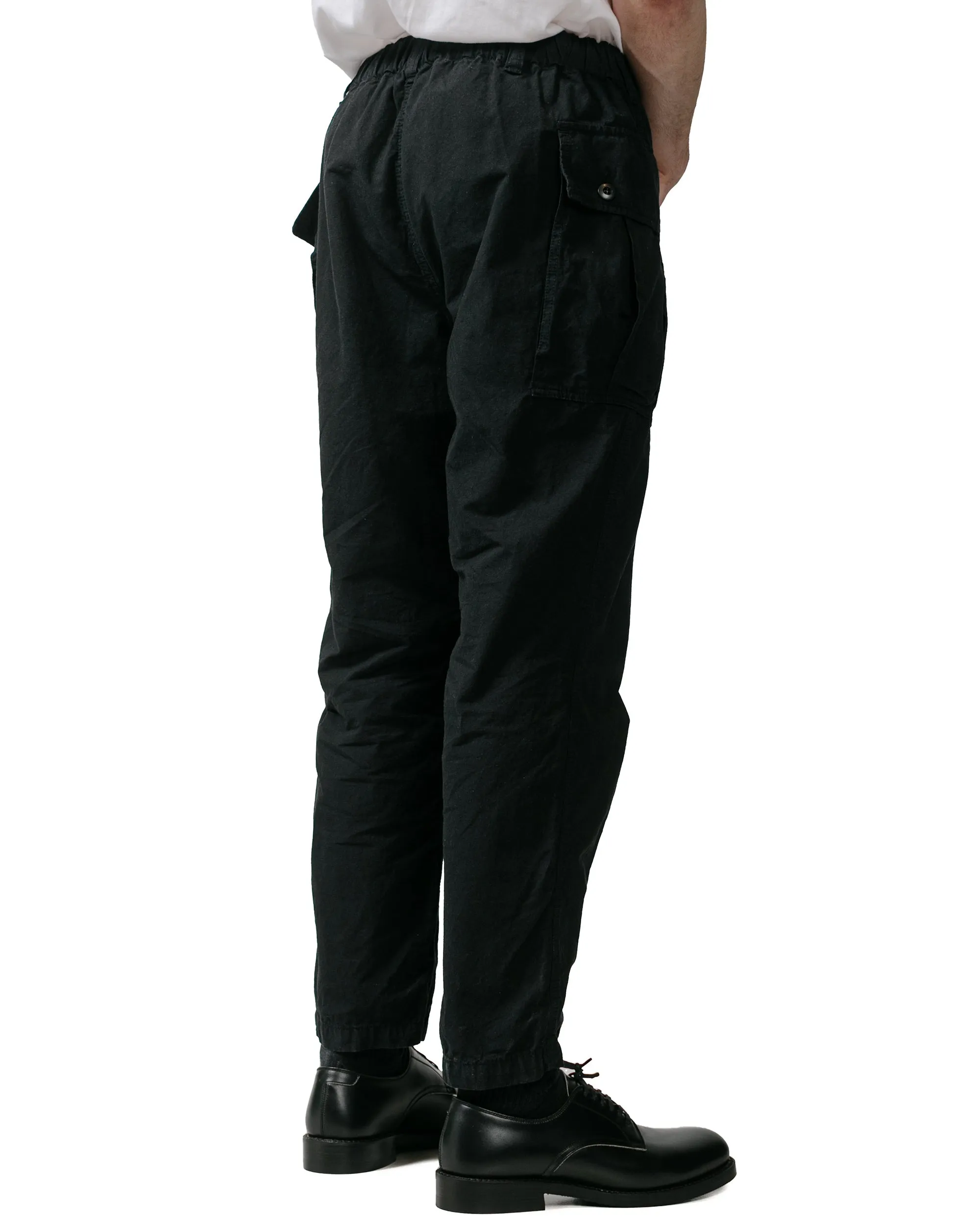 Sage De Cret High Density Cotton Hemp Cropped Peg Top Military Pants Black Flexibility Benefit