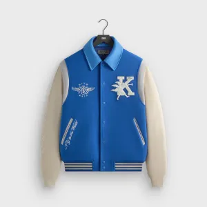 Ventilation Zones Zip - Up Style Kith Wool & Microsuede Varsity Jacket - Cyclone