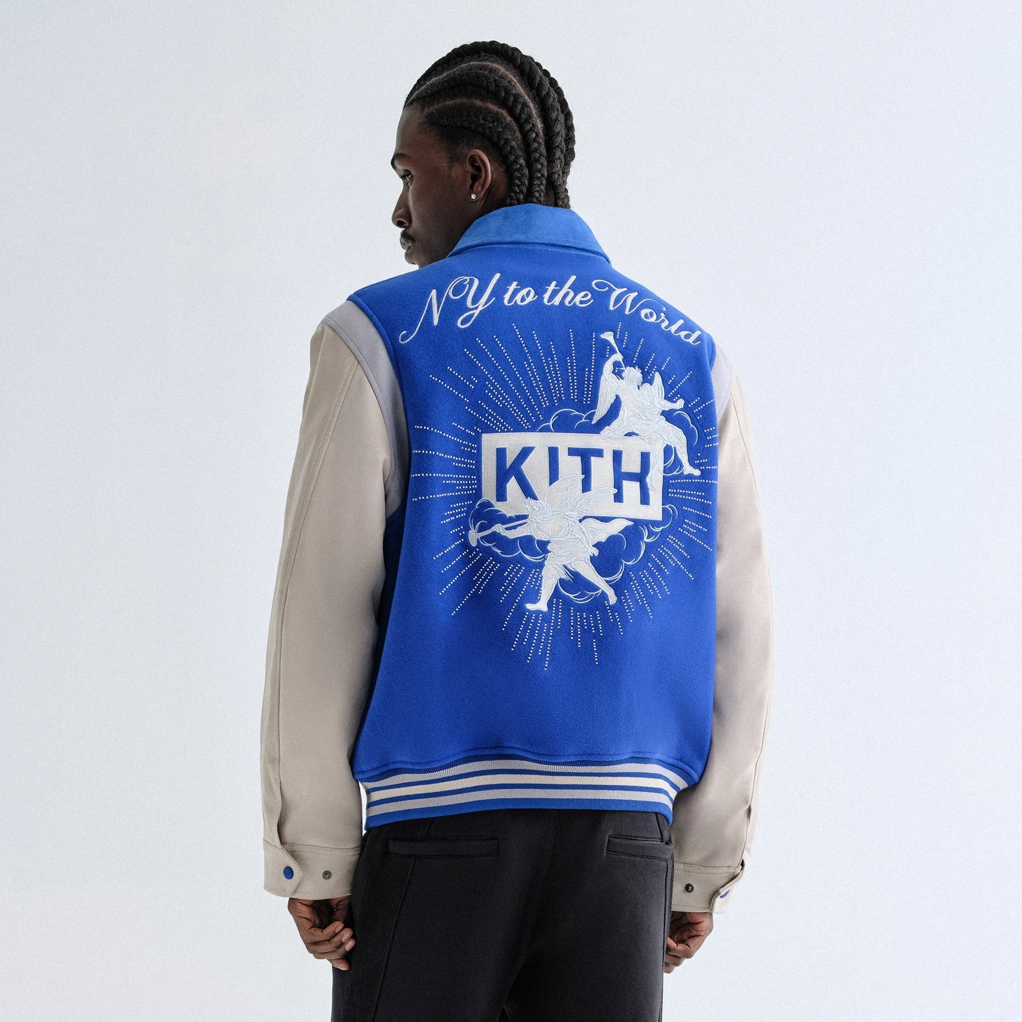 Kith Wool & Microsuede Varsity Jacket - Cyclone Crests A-Line Dress