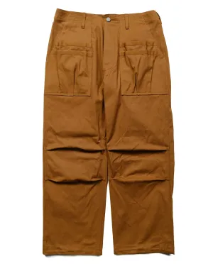 Sassafras Overgrown Fatigue Pants Selvedge Duck Brown Layered-Fit Comfort Arch Support