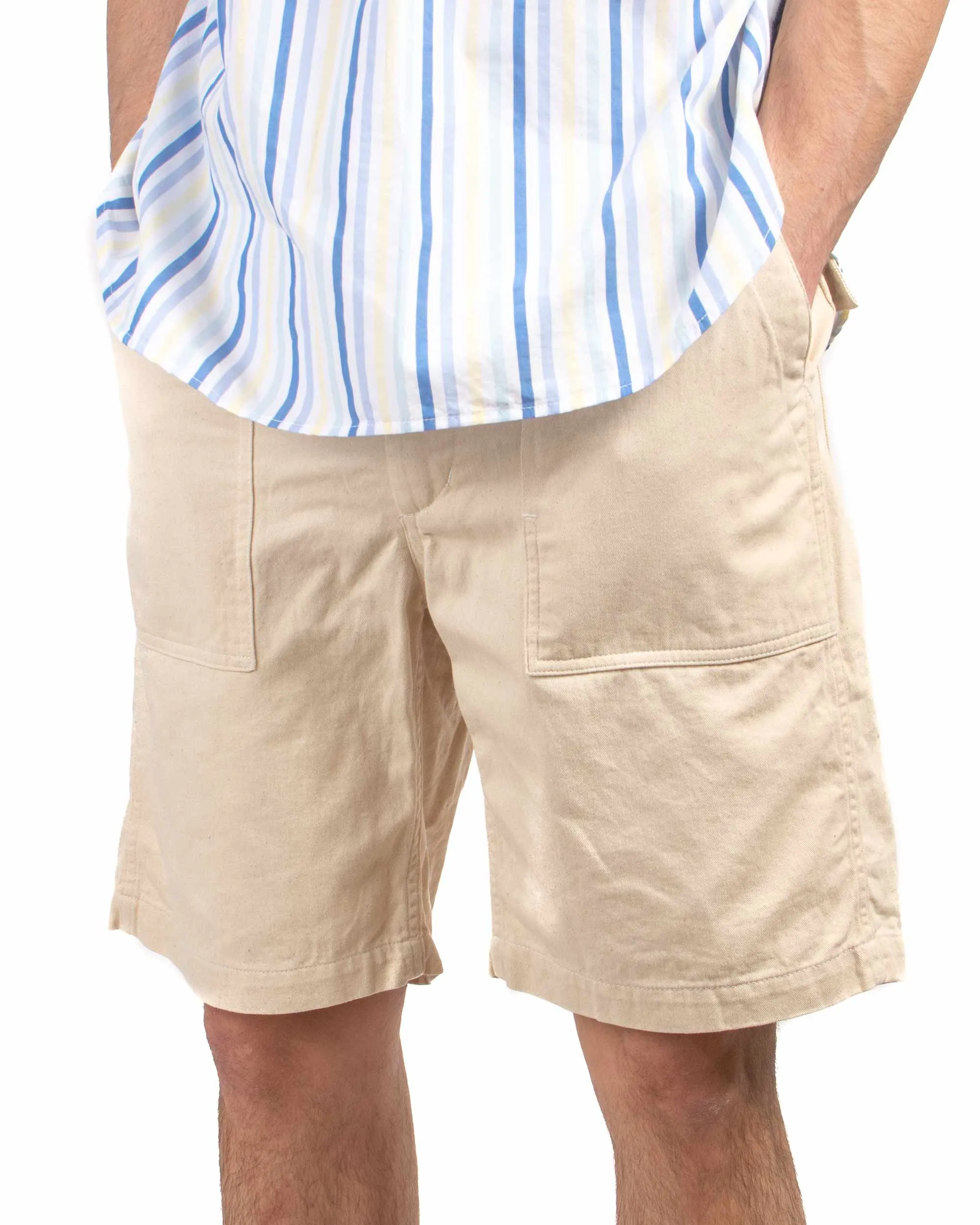 Engineered Garments Fatigue Short Natural 6.5Oz Flat Twill Triangle Shape