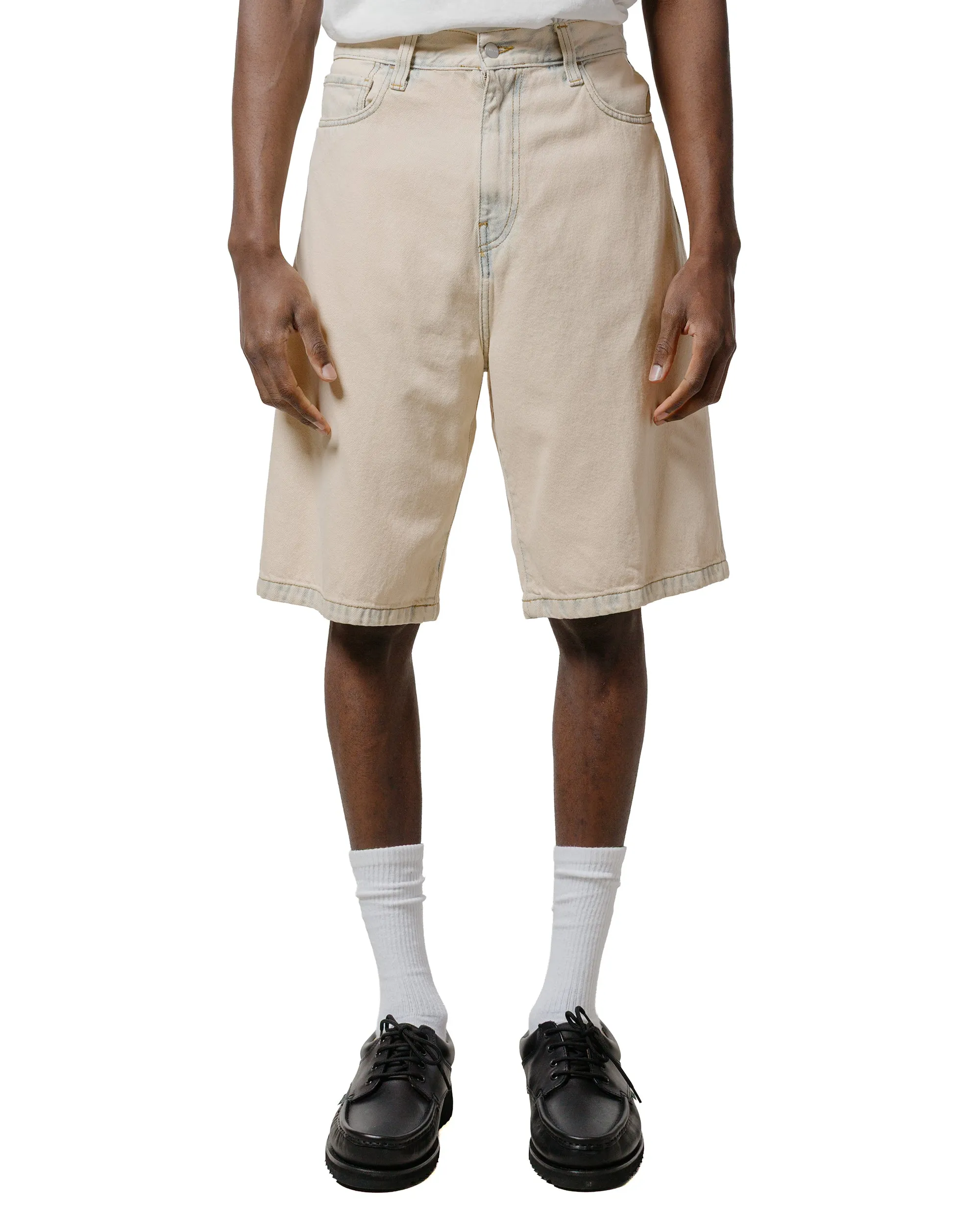 Carhartt W.I.P. Landon Short Blue Bleached Trench Coat Shorts Self - Repairing