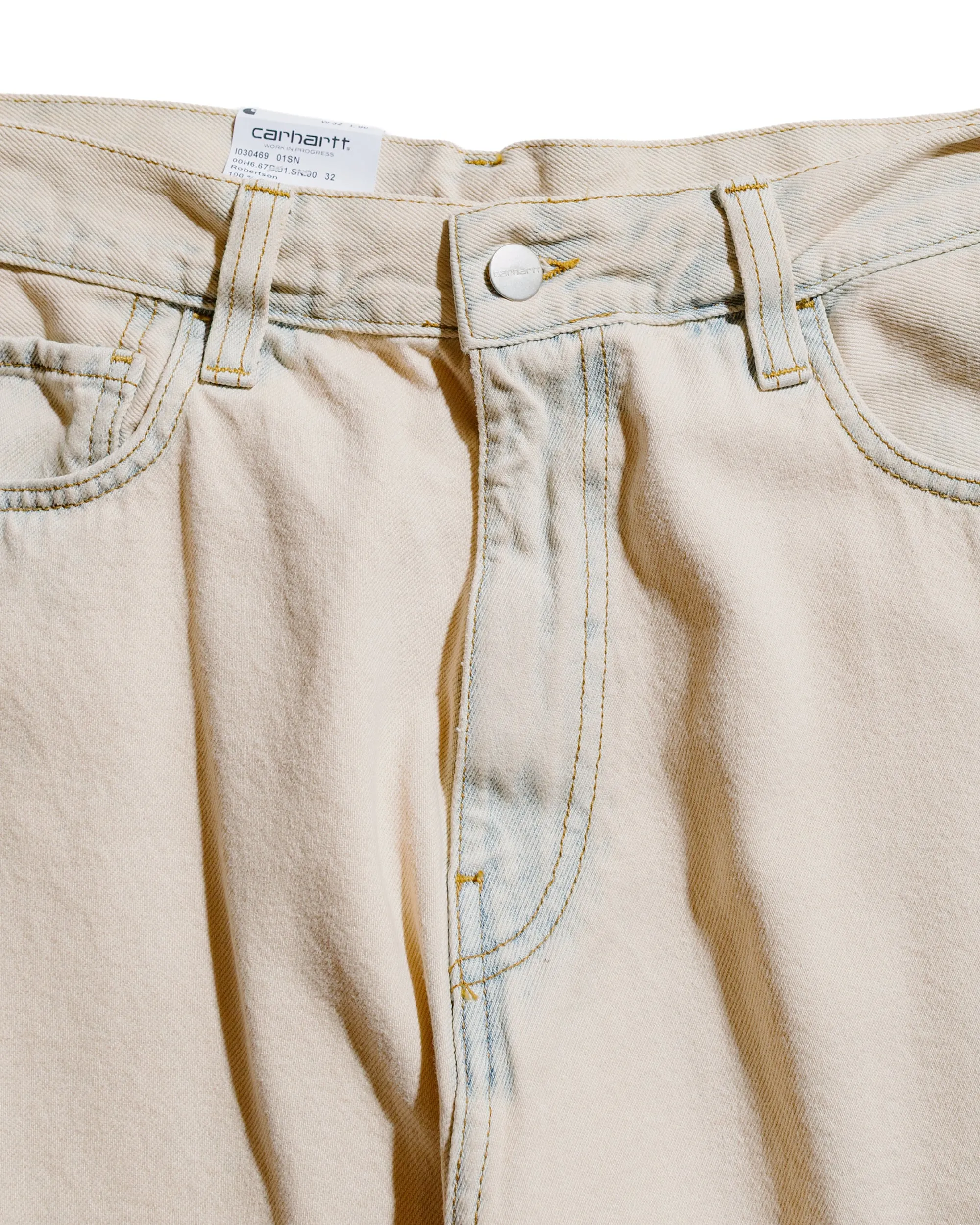 Carhartt W.I.P. Landon Short Blue Bleached Soft Edges Comfortable With Different Sock Medical Functions