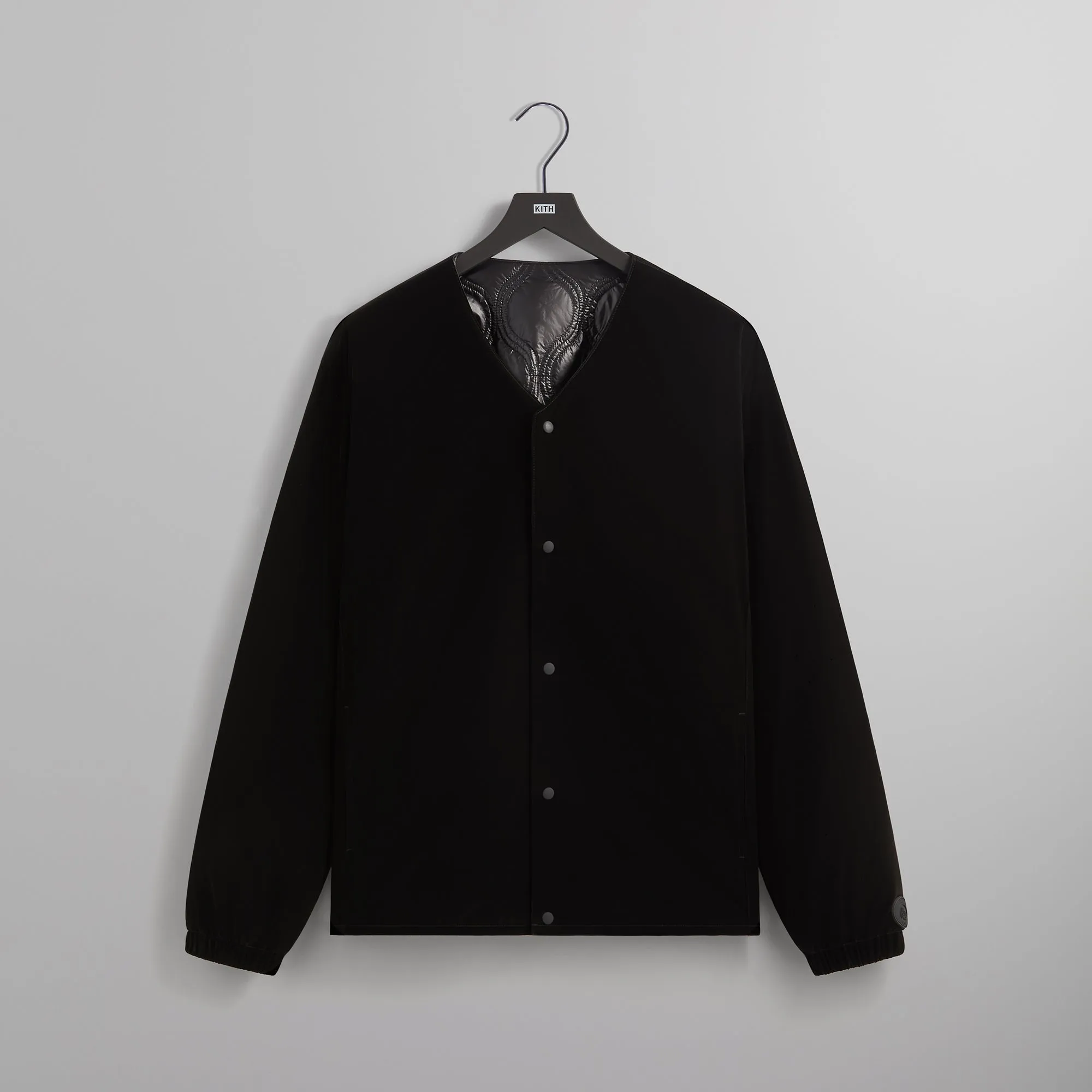 Popular Design Gingham Pattern Kith Sueded Tech Winfield Quilted Liner - Black
