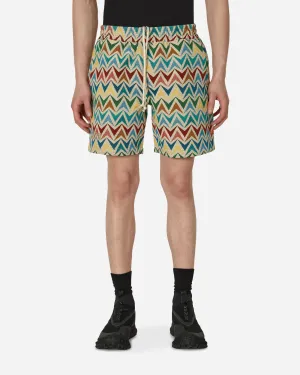 Basket Woven Shorts Multicolor Blazer Shorts Machine - Made Finish