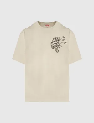 Tiger Oversized Tee Sheer Fabric