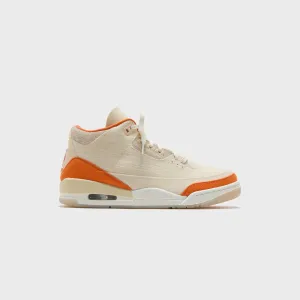 Jordan Wmns Air Jordan 3 - Fossil / Starfish / Sail Open Toe Fabric Comfortable Cheek