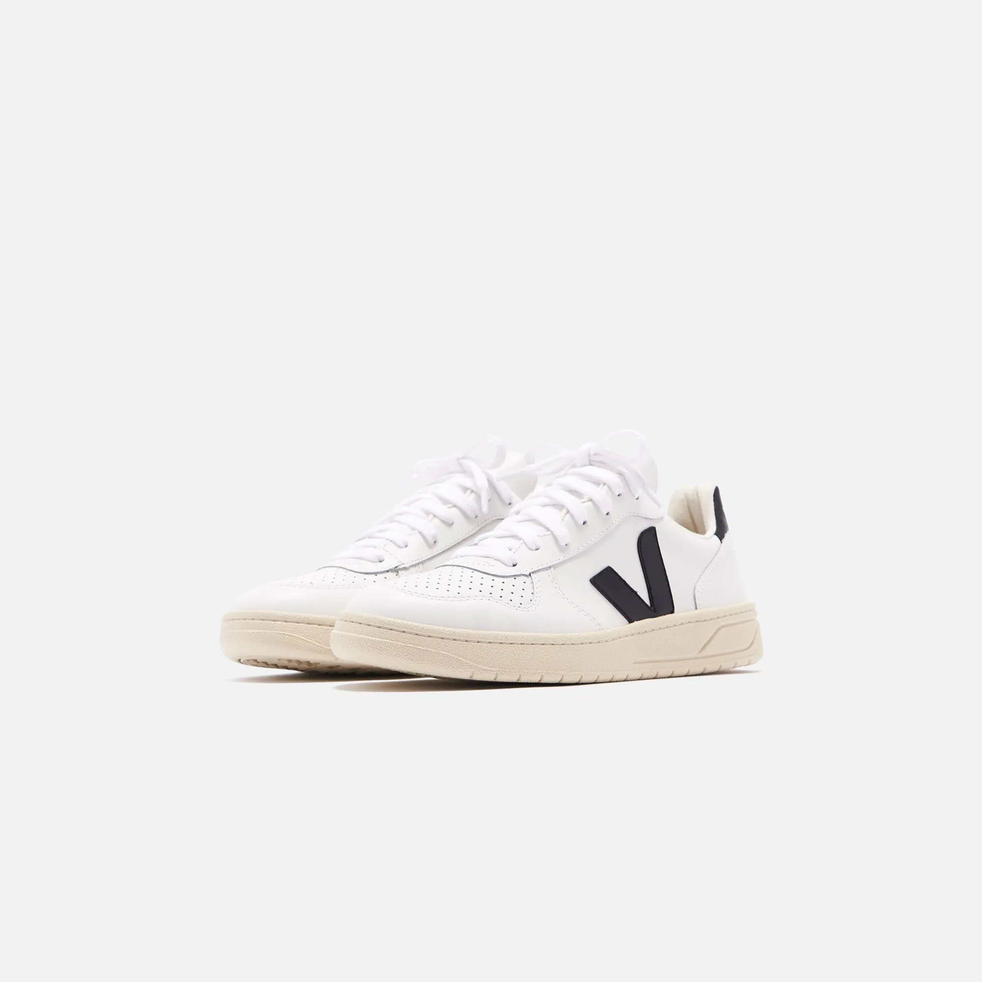 Water Resistant Treatment Ankle Support Flats Veja Wmns V-10 - Extra White / Black